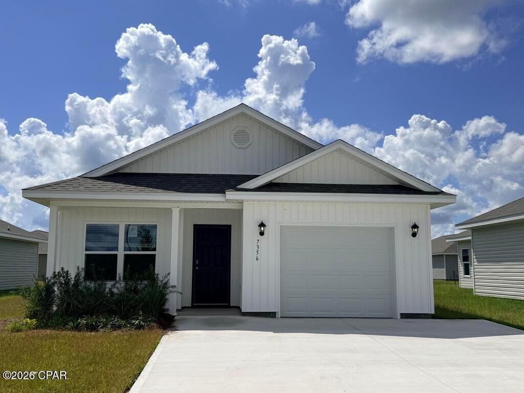 Welcome to the Ryker Plan, one of our new plans at Liberty I Panama City, Florida. The Ryker is a spacious single-story home with 1,443 square feet of comfortable living on a large corner lot. This beautiful home offers 3 bedrooms with 2 bathrooms, and a 1-car garage. Met with a cozy covered porch as you enter the home, The foyer welcomes you with beautiful EVP flooring which spans throughout the home in the main areas and bathrooms. Right by the front door is a bonus area which can serve as an office or a creative space. The hallway leads to the garage and laundry room into the open kitchen and living room area and the second and third bedrooms with the second bathroom in between. Each bedroom boasts plenty of space and sizeable closets for organization with soft carpet flooring.

The kitchen includes an island for extra counterspace and seating with granite countertops, stainless steel appliances, and beautiful white cabinetry. Natural light illuminates this main area for your family and friends to enjoy. Nearby, covered patio access is located by the primary bedroom and the dining area. The spacious primary bedroom features its own bathroom complete with double vanity granite countertops, a large walk-in closet, and a relaxing shower. In addition to all the features and amenities our Ryker plan offers, each is built with our Smart Home technology package, designed to bring the ease and convenience of life right to your fingertips.

On the outside of this popular plan, you will see durable vinyl siding, a rear patio to enjoy the spacious back yard and the beautiful Florida weather. Our Liberty community features underground utilities making it less susceptible to damage from severe weather leading to fewer outages and more reliable service. Residents of Liberty can enjoy exclusive access to two amenity centers, complete with two pools, a children's splash pad, two playgrounds for endless fun, a well-equipped fitness center, two pickleball courts and a basketball court to name a few things. To learn more about this home for yourself, call us to get connected today!