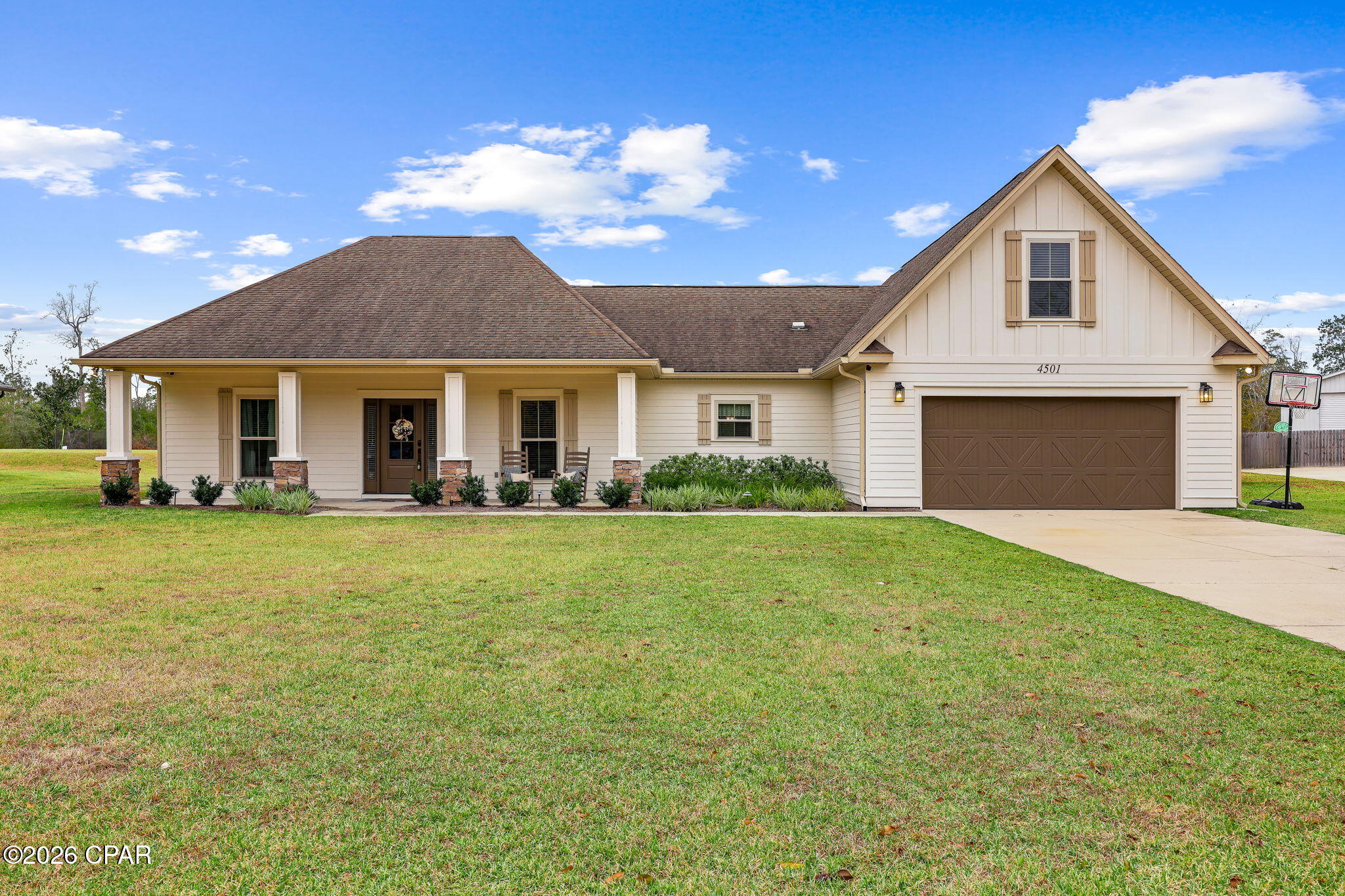 Welcome to 4501 Tender Creek Cove in Cedar Creek, a gated community offering privacy, security, and resort-style amenities. This custom-built 2,654 sq ft home (2016) sits on a generous 1.3-acre lot on a quiet cul-de-sac, blending modern comfort with peaceful country living.
The home features 3 bedrooms, 2.5 bathrooms, and a versatile upstairs loft that can easily function as a fourth bedroom, home office, or media room. Recent updates include a beautifully remodeled kitchen ideal for entertaining and a luxuriously updated primary bathroom designed for relaxation.
A standout feature of the property is the enclosed 24' x 36' pole barn, complete with power and spray foam insulation, making it perfect for a workshop, storage, hobbies, or small business use.
Residents of Cedar Creek enjoy access to an HOA that includes a clubhouse, swimming pool, playground, and expansive green spaces, providing a true neighborhood lifestyle while still offering room to spread out.
Property highlights:
Custom-built home (2016)
2,794 sq ft on a 1.3-acre lot
3 bedrooms + upstairs loft (optional 4th bedroom)
2 full baths + 1 half bath
Whole House Stereo System
Extended Back Patio
Recently remodeled kitchen and primary bathroom
Enclosed 24' x 36' pole barn with power & spray foam insulation
Gated community with clubhouse, pool, playground & green space
Quiet cul-de-sac location
This property delivers the perfect combination of space, security, modern updates, and community amenities—a rare find in Cedar Creek.