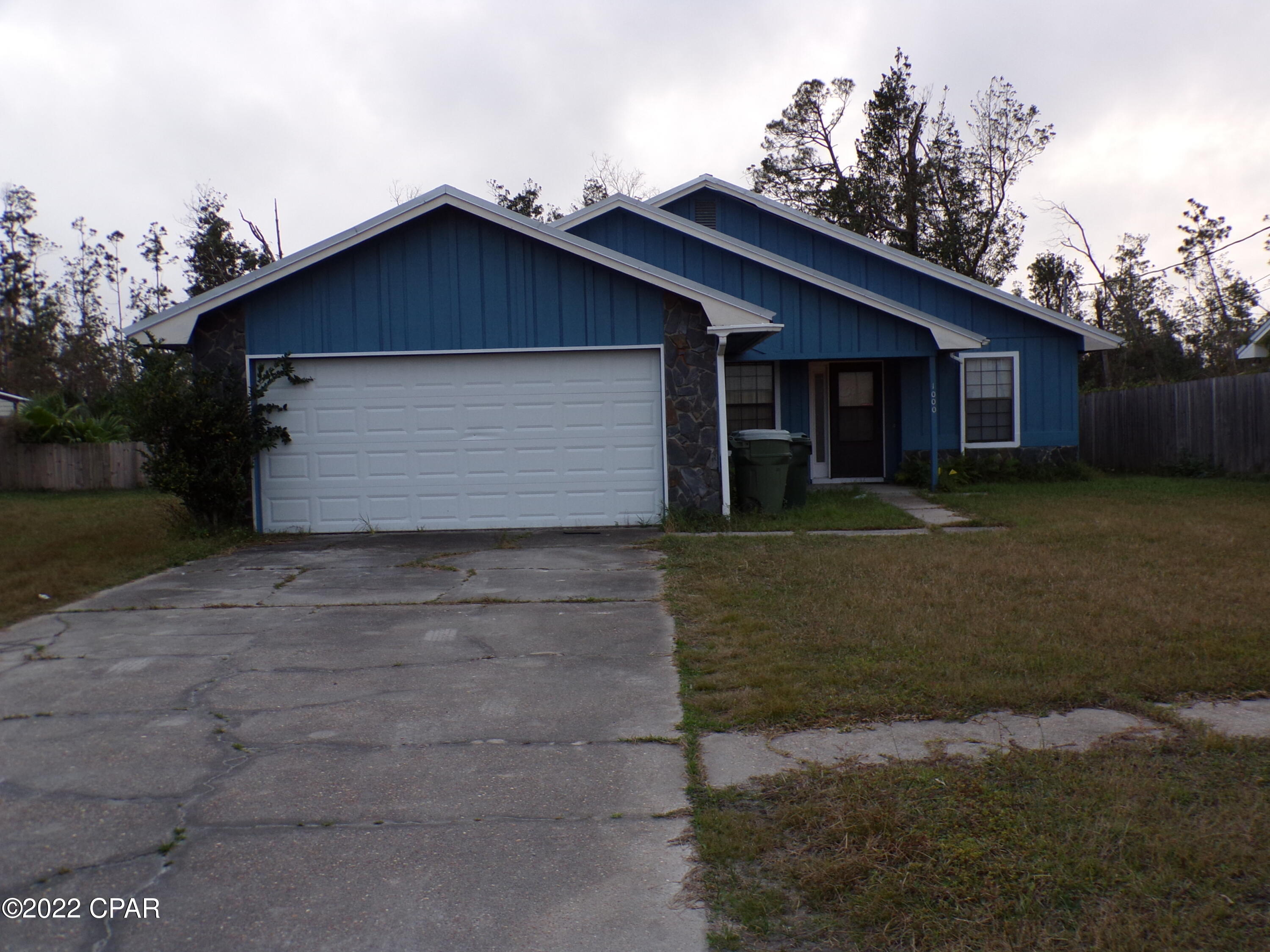 Three bedroom two bathroom home in Lynn Haven on a large lot, with two car garage for rent.  The homes is close to Walmart, the port office, and Publix.  Seller will consider small per with non refundable pet fee on a case by case basis.