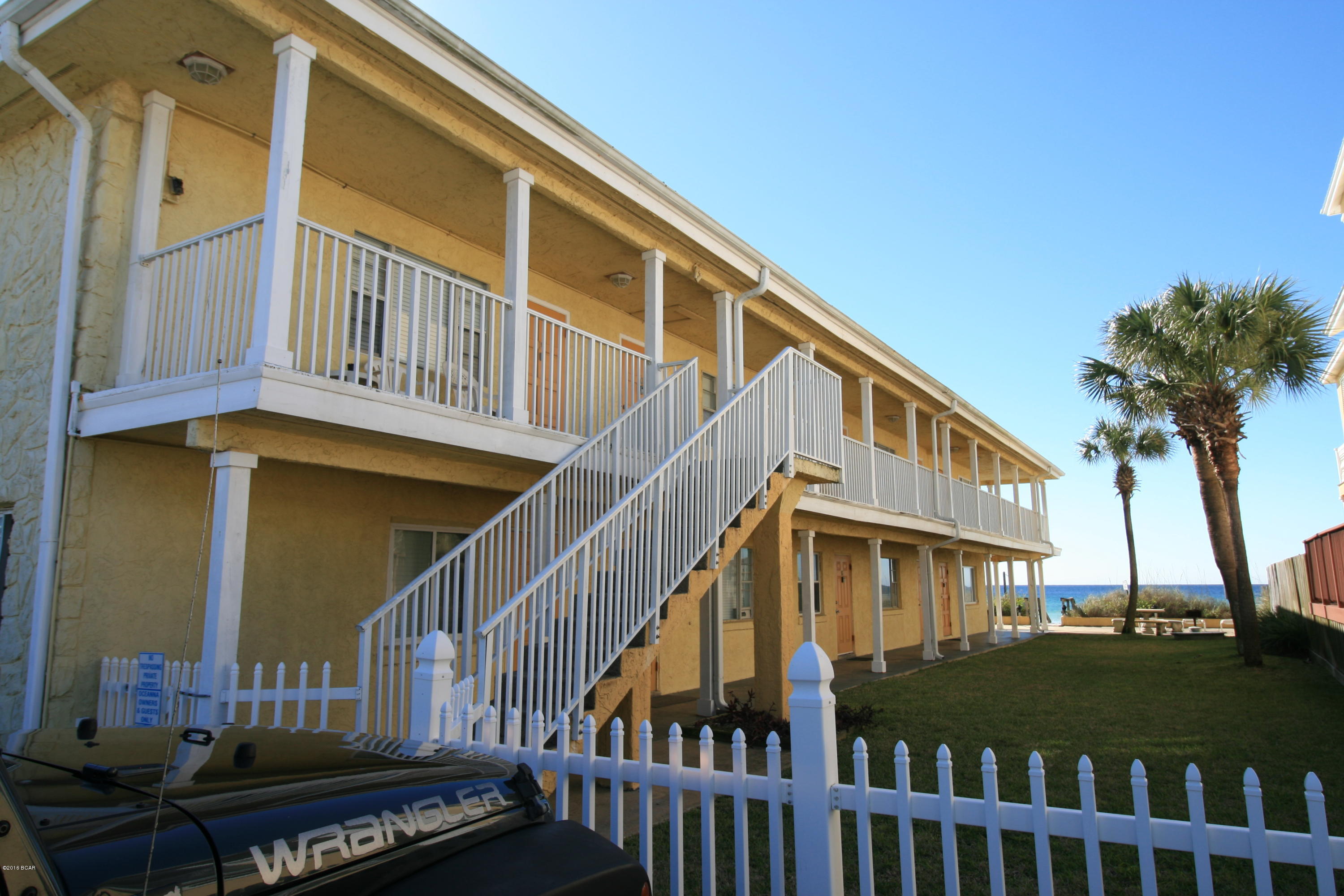Great Affordable, One Bedroom, Second Floor Condo, located on the Beach Side of Surf Drive, one block off of Thomas Drive. Why fight the crowds and wait on elevators! Just a few steps to the Beach!! Newer Appliances, Tile countertops, Bamboo floors, Breakfast bar, Sleeper Sofa. Great Pool directly across the street!  If details and dimensions are important, please verify.