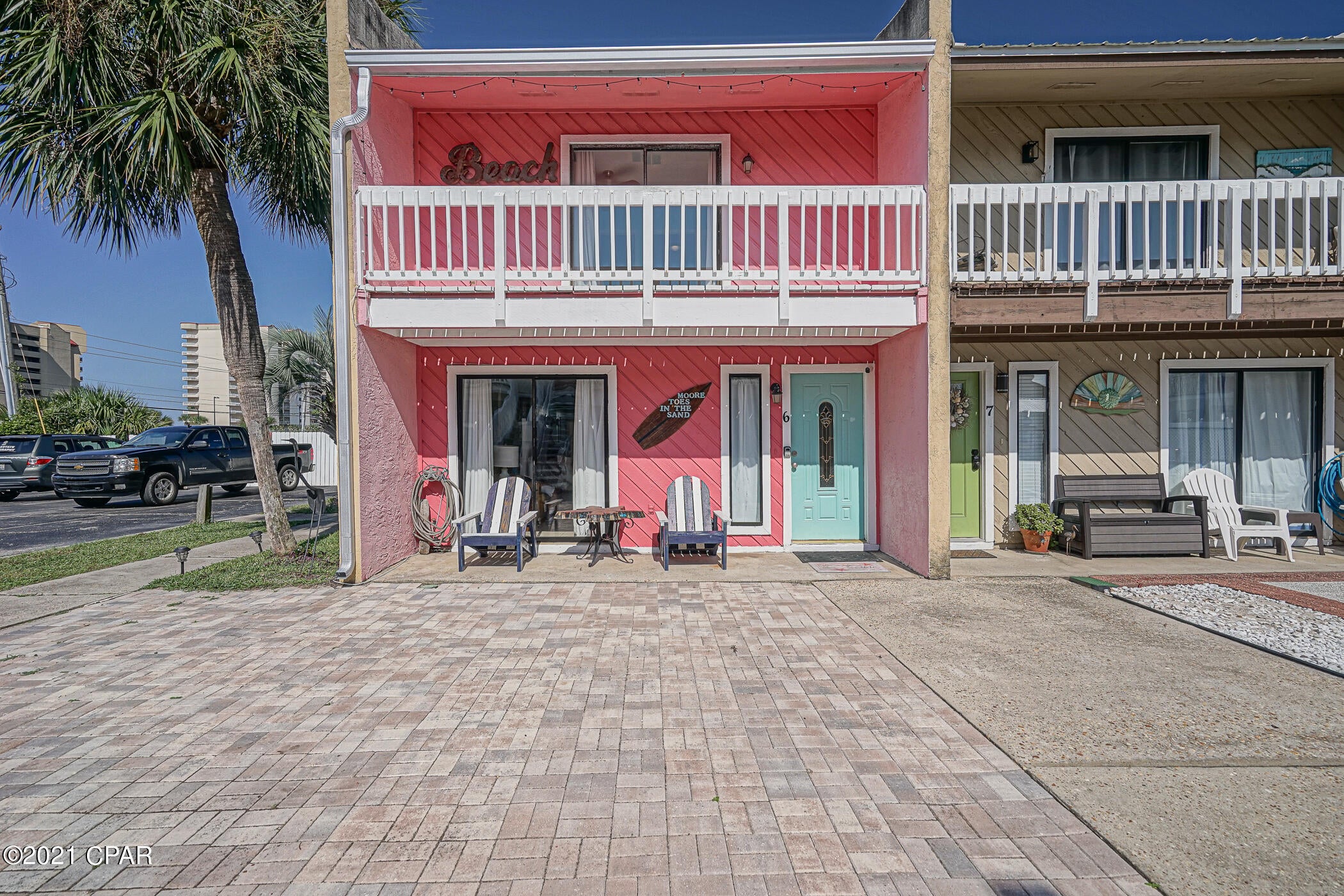 CURRENTLY UNDER CONTRACT, SELLER ACCEPTING BACKUP OFFERS. This radiant townhome situated only one-block from the beach in a 9-unit pet-friendly community, 2BR/2.5BA, 1,330sqft offers both comfort and convenience. Step inside to discover a sundrenched interior with durable tile flooring, an openly flowing floorplan, a sizeable living room, and a kitchen featuring granite countertops, stainless-steel appliances, a stainless-steel farmhouse sink, and an adjacent dining room. Both bedrooms are abundantly sized, each with an en suite, closet, and a balcony w/Gulf views. For entertainment, the community pool offers fun in the sun, while the boat dock is only a few blocks away. Short-term rent allowed! Potential annual gross rental income $60k+. Low HOA fees only $234 per month, covering, pool, g Perfect as a primary residence, vacay home or as an investment property! In close proximity to Saint Andrew's park, shopping, dining and entertainment. Just a few blocks to the boat ramp

Age, Square Footage, and room sizes approximate, if important please verify.