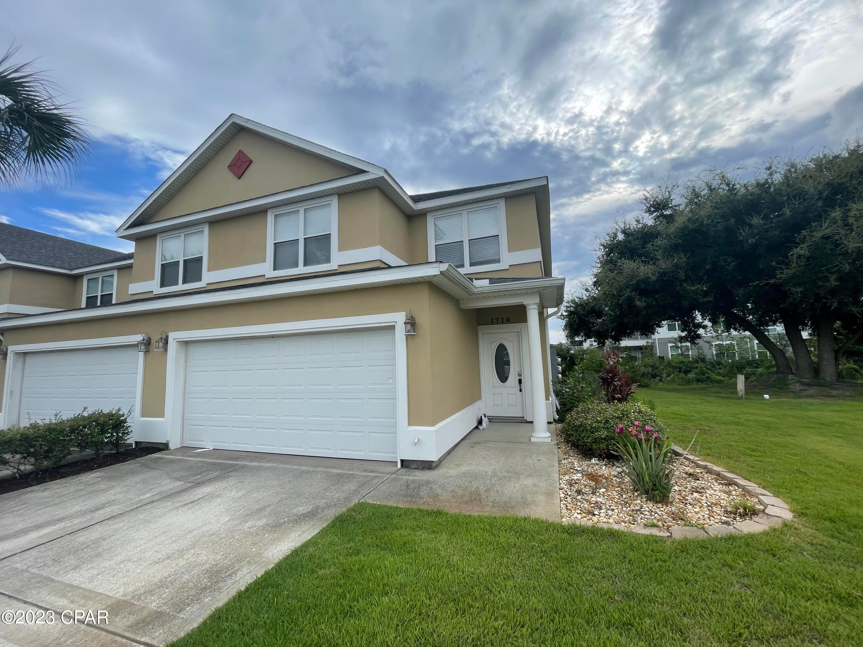 For Lease - *6-12 Month Availability - Situated in the gated community of Annabella's, this 3 BR, 2.5 BA townhome is conveniently located on Panama City Beach close to the Hathaway Bridge and easy access to Navy base, grocery and beaches! The townhome comes fully furnished with everything needed for corporate/relocation housing. The downstairs features a beautiful kitchen with stainless appliances, granite counters, excellent cabinet storage and includes all small appliances/cookware/dish ware. The living room offers a large mounted TV and comfy seating for a relaxed feel. The dining room leads to a back patio with outdoor seating as well. Half bath for guests and 2-car garage with washer/dryer; Upstairs are the bedrooms and bathrooms. The large master has a king bedroom suite and attached bathroom with jetted tub, walk-in shower, double vanities, and walk-in closet. The two additional bedrooms have a queen and twin trundle bed set up with a shared hallway bath. Annabella's is a quaint townhome community with a shared pool and immaculate landscaping. *Rent includes trash and ground keeping.