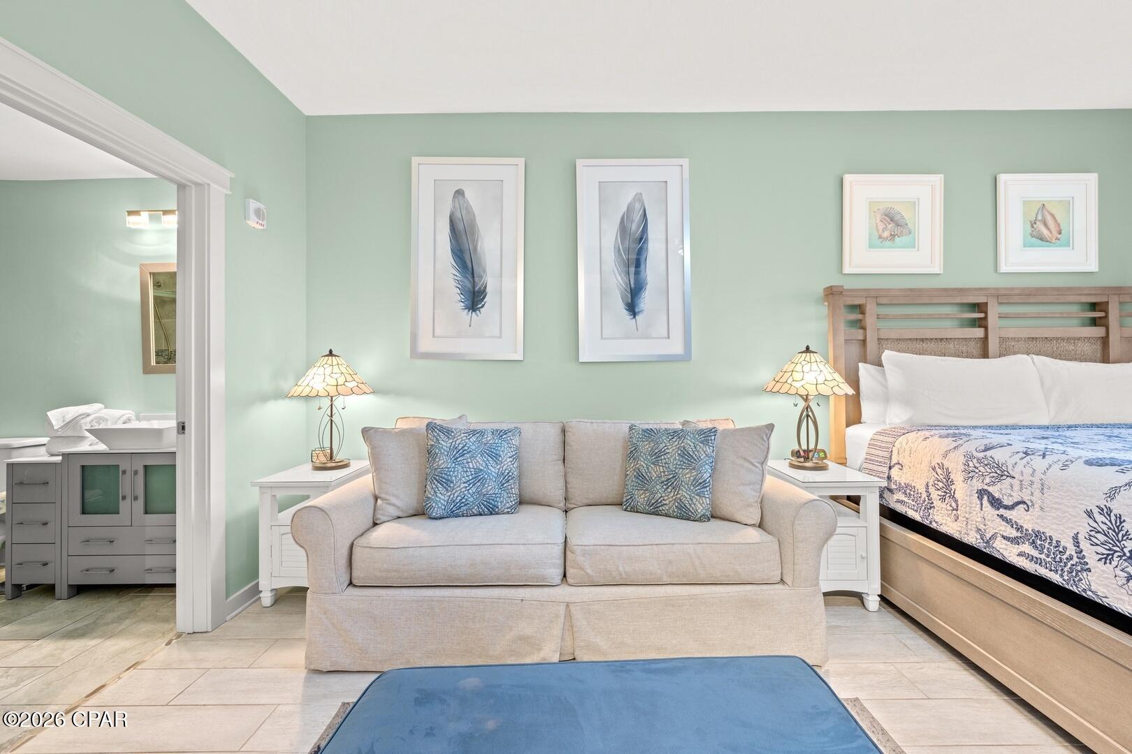 CURRENTLY UNDER CONTRACT, SELLER WILL CONSIDER BACKUP OFFERS
Experience resort-style ownership at a low cost in this turnkey Studio condo at Origin at Seahaven! At Origin you get world class amenities and that 5 star luxury hotel feeling with added benefit of a Gulf-view pool terrace and infinity pool, hot tub, fitness center, observation decks, and private access to the white sand beach! The studio includes a king-size bed, pull-out sofa sleeper for guests, living and dining space, and a stylish kitchenette. Modern furnishings and décor are already in place, and the beautifully remodeled bathroom stands out as arguably one of the best studio bath designs in the whole building! You can walk to nearby restaurants and enjoy on-site convenience stores right inside the building. With one of the lowest HOA's this beautiful condo offers a low-maintenance personal beach escape backed by 4 years of rental performance and cost-to-own data on file. Unit bookings are staking up allowing the perfect time to walk right into rental income! All of this just over 1 mile from the famous Pier Park, and all that Panama City Beach has to offer! Make your move today!