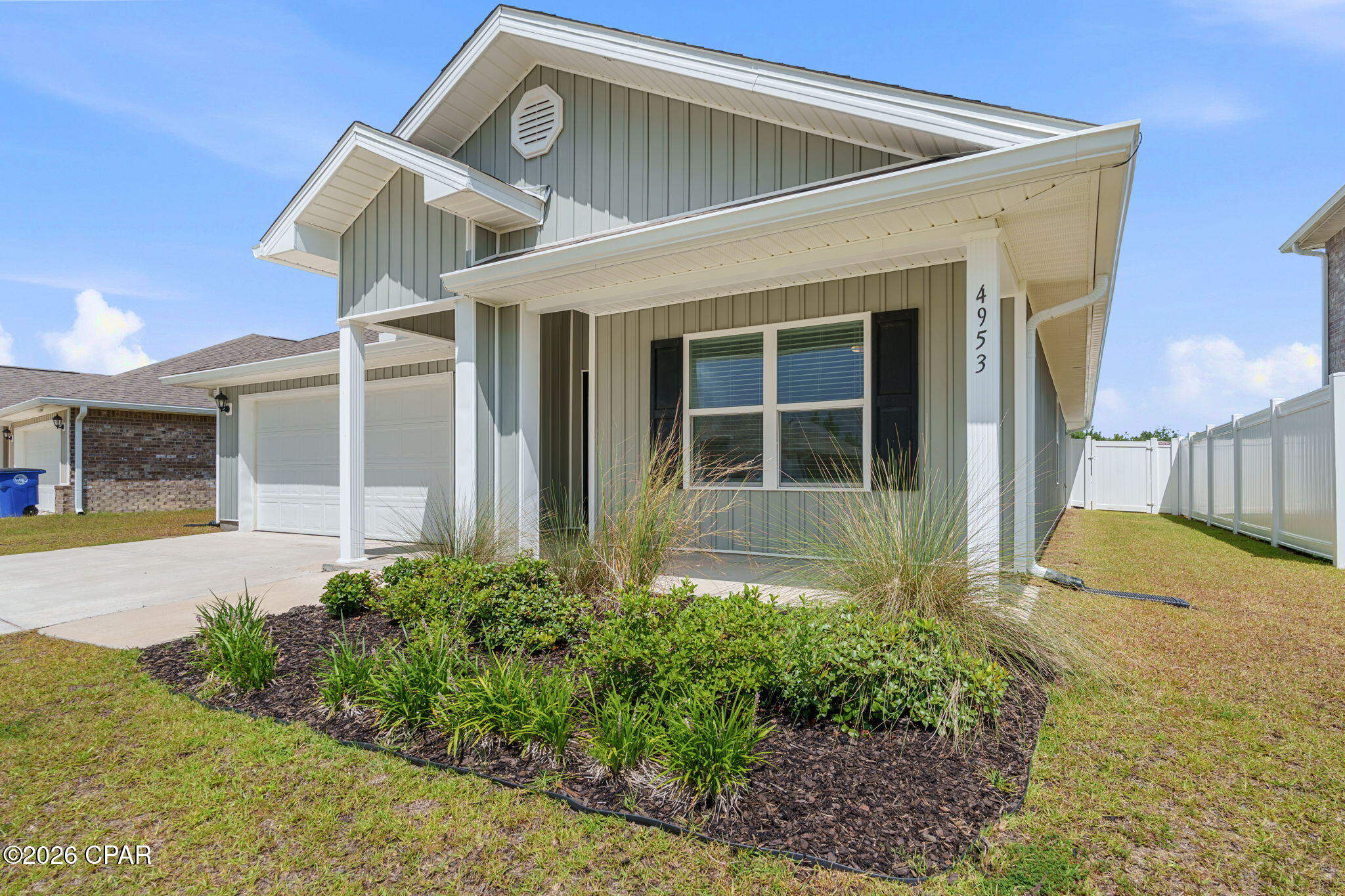 Welcome home to 4953 Connor Ln! This beautiful 4-bedroom, 2-bath Cali floor plan is located in Phase 1 of Liberty, just steps from the clubhouse and all the amenities the community has to offer.this home has been thoughtfully cared for and has so many little touches that make it feel like home. The kitchen is bright and functional with white cabinets, a large island, stainless steel appliances, an upgraded single-basin sink, and plenty of space for gathering with family and friends. The patio is one of my favorite features it gives you a great spot to sit outside and enjoy the beautiful view of the backyard while the kids or pets have room to play in the fenced yard.

And then there's Liberty! You'll have access to two pools, a splash pad, two playgrounds, basketball and pickleball courts, sidewalks with water fountains, and a 7,500-square-foot clubhouse with a gym, kids' room, yoga/Pilates area, and outdoor kitchens.

You're also conveniently located near Tyndall AFB, local beaches, shopping, Publix, Starbucks, and more.

This is one of those homes that has been loved, cared for and it's ready for someone new to call it home. Come take a look and see for yourself!