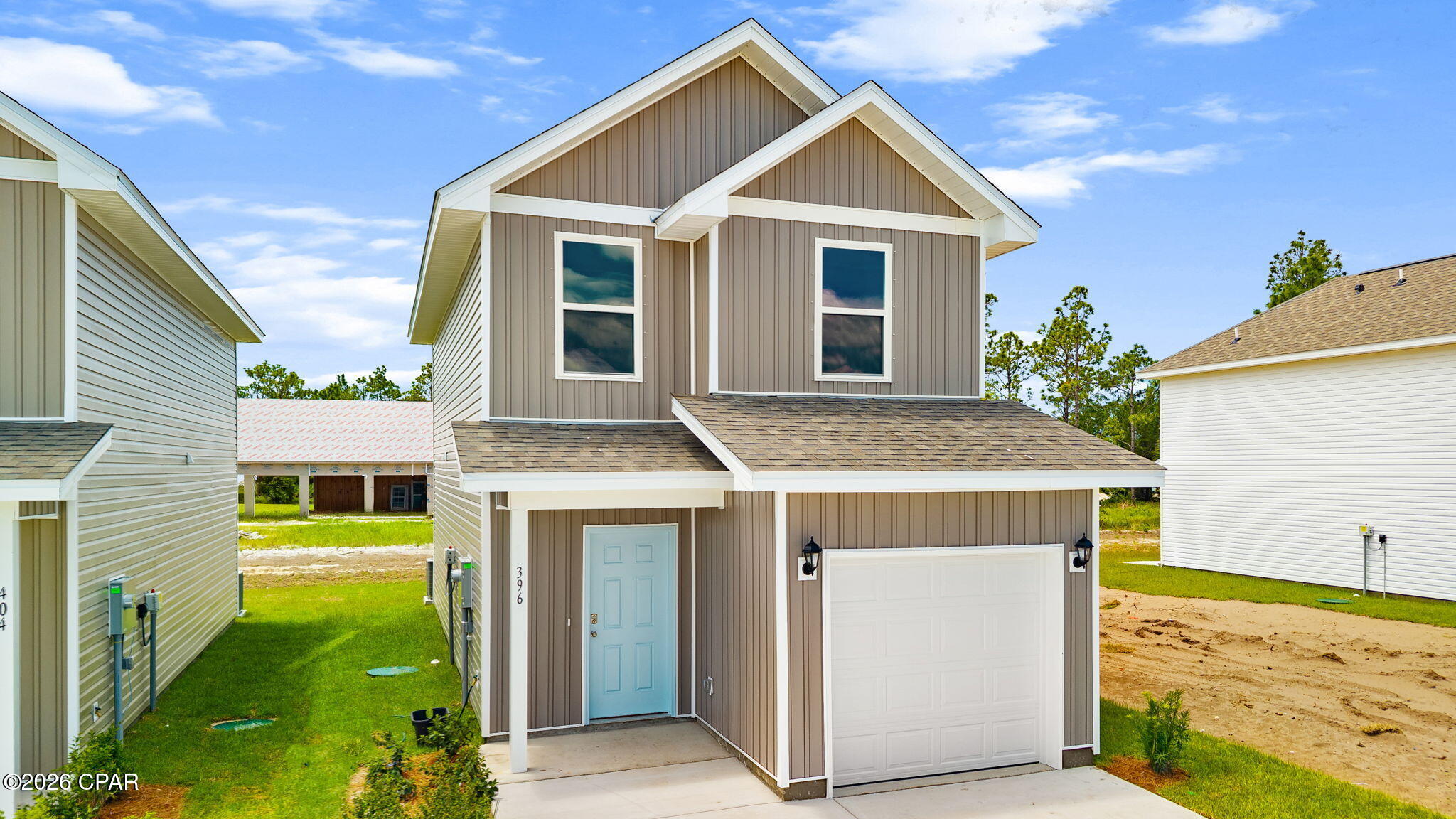 Welcome to the Alderbrook, a new home featured at Salt Pines in Port Saint Joe, Florida. The Alderbrook is a charming two-story home featuring 2 bedrooms, 2.5 bathrooms and offering 1,158 square feet of living space with a 1-car garage. The bottom floor features 9-foot ceilings and the upper level has 8-foot ceilings. This cozy home is perfect for the comfortable vibes that Port Saint Joe is known for.

A front porch (per plan) welcomes you into the home and opens to the kitchen which includes granite counter tops, quality cabinets, stainless steel appliances and an open concept floorplan with the kitchen flowing seamlessly into the dining room and living room. The bottom level also features a half-bathroom and pantry next to the kitchen and stairs. Upstairs, the primary bedroom has an attractive ensuite bathroom that features a granite vanity countertop and quality cabinetry. Enjoy additional storage with a spacious walk-in closet located off the primary bathroom. Your secondary bedroom features quality carpet flooring and a closet, and can be used as a bedroom, office, work out space or other bonus room. The possibilities are endless with the Alderbrook floor plan.
 
Additional features include EVP flooring in entry, living room, and all wet areas with soft carpet in the bedrooms. There are granite counter tops in all bathrooms and kitchen as well as a Smart Home Technology package allowing one central hub that talks to all the devices in your home. You can control the lights, thermostat and locks, all from your cellular device.
 
On the Exterior you will see quality vinyl siding, a covered front porch, and a patio in the back yard to enjoy the beautiful Florida weather. After a day of enjoying all that Port Saint Joe has to offer, enjoy a quiet neighborhood with friends and family in this cozy home.

To learn more about the Alderbrook plan and about Salt Pines, get connected with us today by requesting more information, or stop by the community in person. We look forward to telling you more about these lovely homes.
