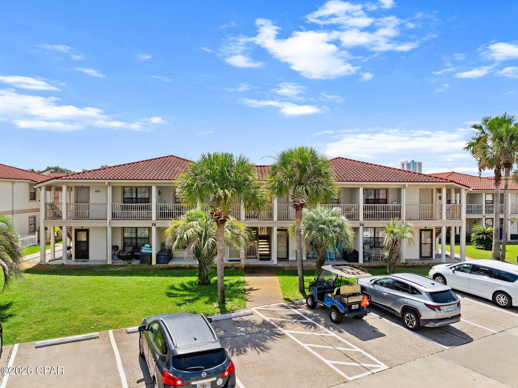 Horizon South--one of Panama City Beach's most desirable gated, golf cart-friendly communities! This beautifully updated 1-bedroom, 1.5-bath condo with bunks in the hall offers an incredible opportunity as a short-term vacation rental, long-term investment property, or your own personal beach getaway.

Ideally located from Pier Park, popular restaurants, shopping, and grocery stores, this condo provides convenient access from both Front Beach Road and Back Beach Road--a major advantage during Panama City Beach's busy tourist season.

Enjoy direct beach access to the emerald-green waters and sugar-white sands that make Panama City Beach a premier vacation destination. Horizon South offers resort-style amenities that guests and owners love, including four swimming pools (one seasonally heated), a hot tub, fitness center, clubhouse, pool tables, pickleball courts, shuffleboard courts, tennis courts, basketball courts, and an 18-hole miniature golf course.

This turnkey rental ready condo comes fully furnished and has been thoughtfully updated with a brand-new HVAC system (installed less than three weeks ago), tile flooring throughout, new televisions, updated LED lighting, a one-year-old dishwasher, new toilet, sink, and vanity, plus an in-unit washer and dryer.

Whether you're looking to maximize rental income or enjoy the laid-back beach lifestyle yourself, this property offers exceptional value, unbeatable amenities, and an ideal location on the west end of Panama City Beach.
Community is golf cart friendly. 
Golf cart is available for purchase separately for $6,000.

Schedule your private showing today and discover why Horizon South continues to be a favorite among vacationers, investors, and beach lovers alike!

All measurements and items if importance are to be confirmed by buyer or buyer agent.
