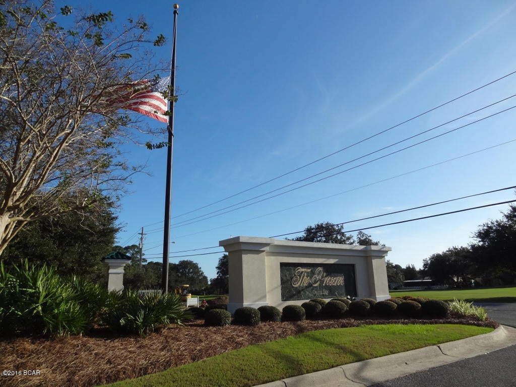 Located in a gated community with 24 hour security, this lot has a great view of the bay. The Preserve is a gated, luxury community on Panama City Beach just minutes from all the restaurant and shopping.