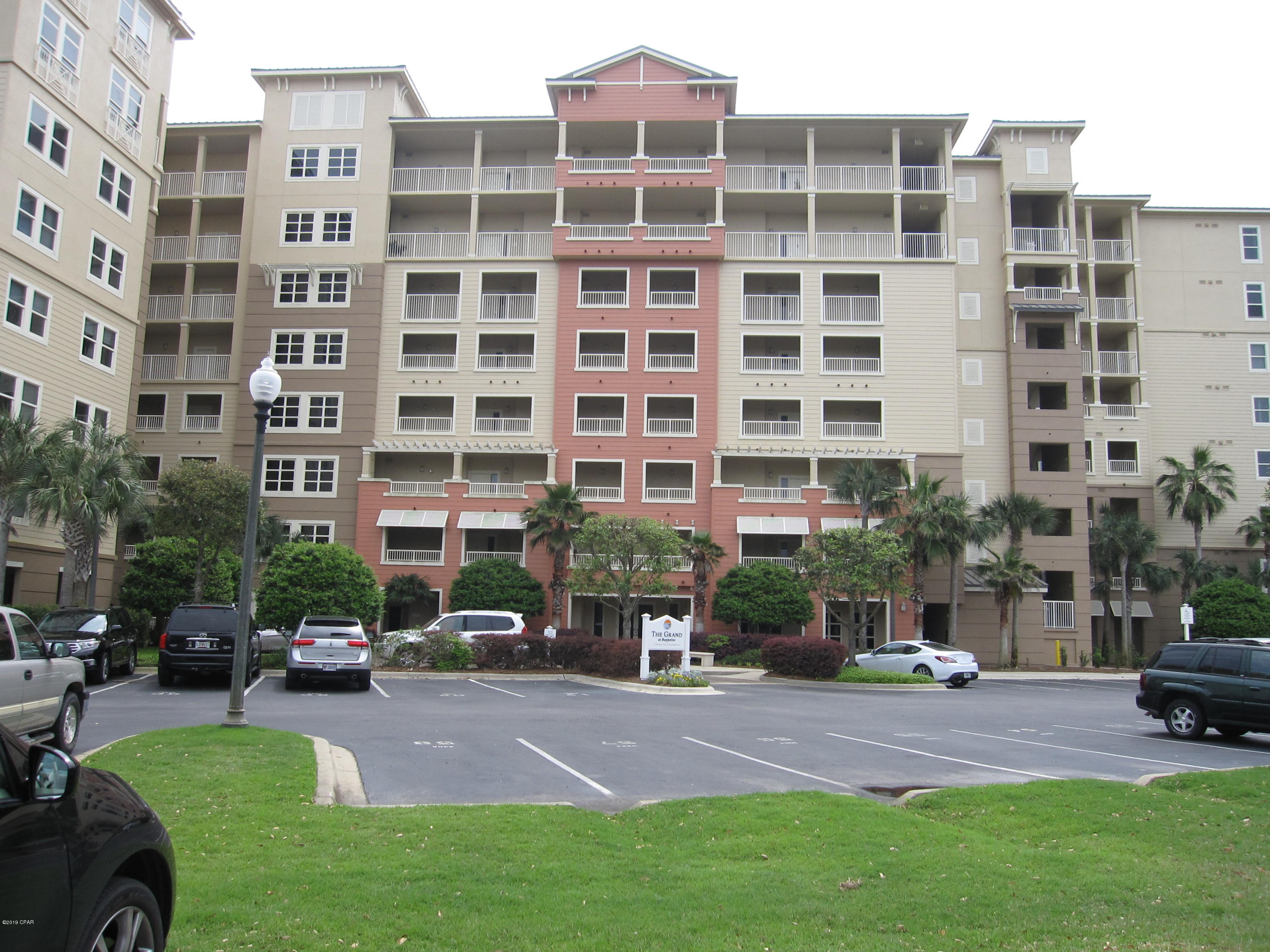 Beautifully furnished 3 bedroom, 3 bath unit in the newest condo complex in Bay Point. This is a corner unit with a breathtaking view of the Grand Lagoon. The complex features a fitness room, heated pool, fire pit, hot tub, outdoor kitchen and a covered lounging area. Bay Point features a championship golf course, restaurants, clay tennis courts, and a Sheraton Resort hotel.
