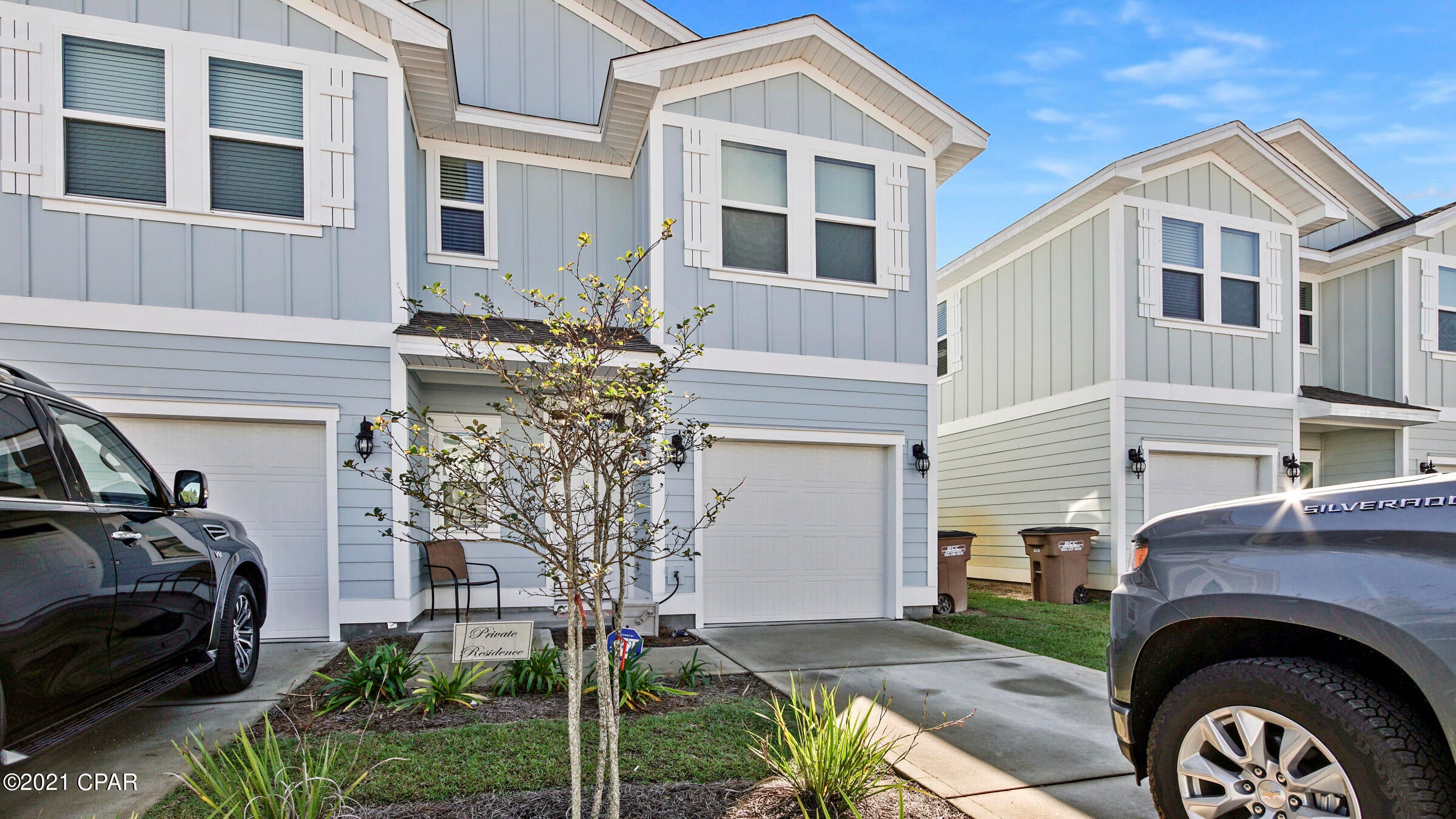 CURRENTLY UNDER CONTRACT, ACCEPTING BACK UP OFFERS. Newer townhome on the convenient east end of the Beach! Enjoy the community pool, and close proximity to the beach and town. This townhome has 3 bedrooms, 2.5 bathrooms, 1496 square feet, LVP flooring, granite counter tops, and smart home technology. Ease of living is priority here, with all of your landscaping maintenance included in the HOA. Short term rentals are allowed. All measurements are approximate, buyer to verify if important.