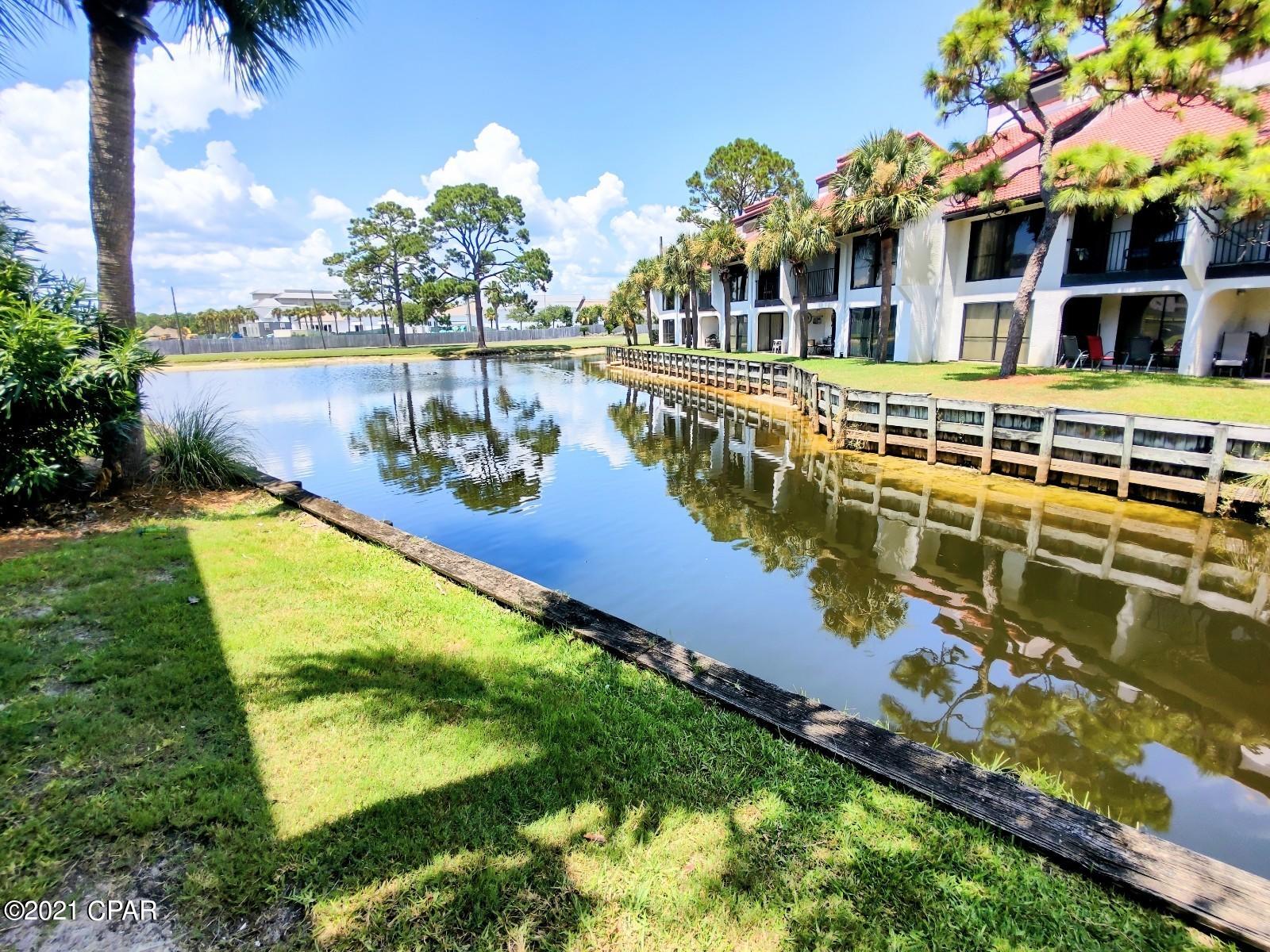 Edgewater Beach Resort - Ground Floor, 1 Bedroom, End Unit overlooking the Pond & Fountain. This unit has New Granite Countertops, New Cabinets, Stainless Steel Appliances, Tile Floors, the Bedrooms are very large so plenty of room for all your furniture. No Stairs to deal with, No Carpet, No Wallpaper. Edgewater is a Gated Resort with 24 HR Security, 11 Pools, 4 Whirlpool Spas, 9 Hole Golf Course, Putting Green, Fitness Center, Tennis Courts, Shuffleboard Courts, Restaurants, Hair Salon, Conference Center, and a Tram to take you to the Beach!!! Dues cover Water, Sewer, Trash, Ext. Insurance, Pest Control, Grounds Maintenance, Security, Cable TV.  Age, SF, and Dimensions are approximate... please verify if Important.