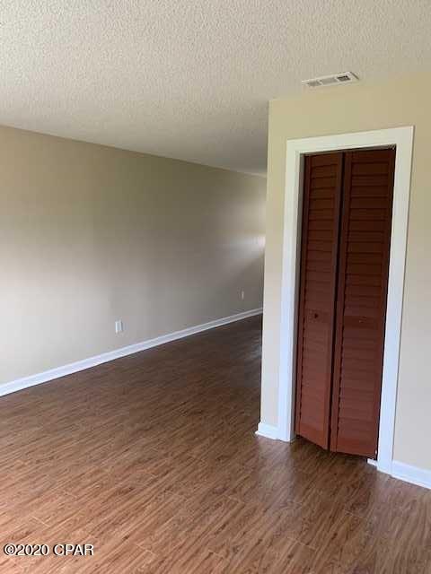 This is a 2 story townhouse close to TAFB. Rent includes water sewer, trash, pest control, and lawn service. 2 bedrooms and full bath up stairs. Living , dining, kitchen and half bath downstairs. Storage room off covered back patio. No washer/dryer hookups.