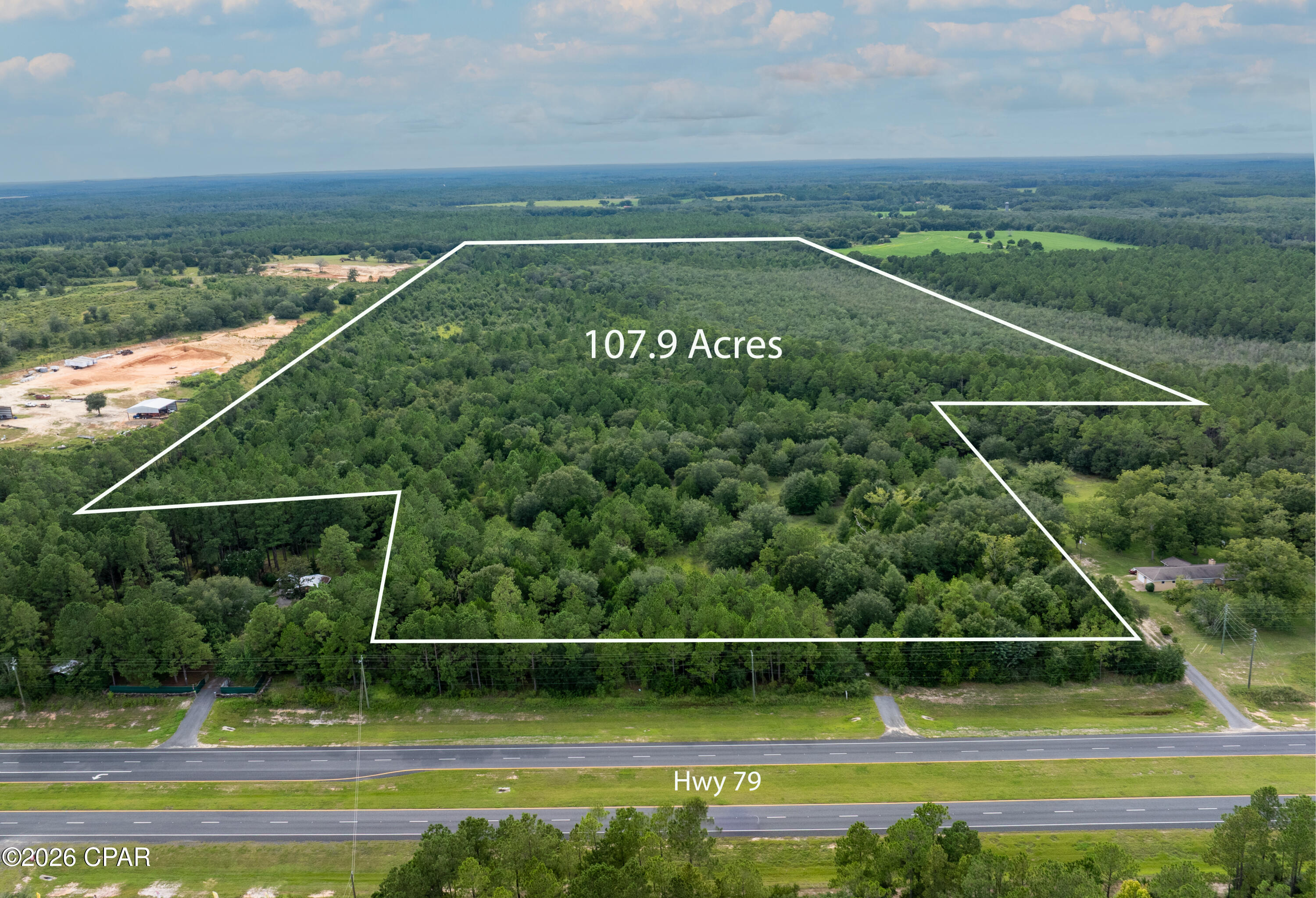 Exceptional opportunity to own 107.9 acres in the rapidly growing Bonifay area. With extensive frontage along Highway 79, this property offers outstanding visibility, accessibility, and future development potential.