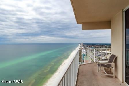 Breathtaking views of the Gulf from this west end, gulf front retreat!! This 3bd/3bd + bunk room floorplan boasts 2248sf of pure comfort with spacious living and dining areas with an open concept plan with granite flooring and carpeting, granite counters in kitchen and breakfast bar, stainless steel kitchen appliances, 9' ceilings with crown molding, and is fully furnished and rental ready. A Large master suite (king bed) features a cozy window nook overlooking the Gulf, a slider to the Gulf front balcony and an in-suite bathroom with double sinks, soaker tub, a separate shower, and a huge walk-in closet.  Two additional guest bedrooms round out a great unit! Tidewater Beach has many amenities including heated indoor pool, 2 outdoor lagoon pools, sky-view owners lounge and much more!