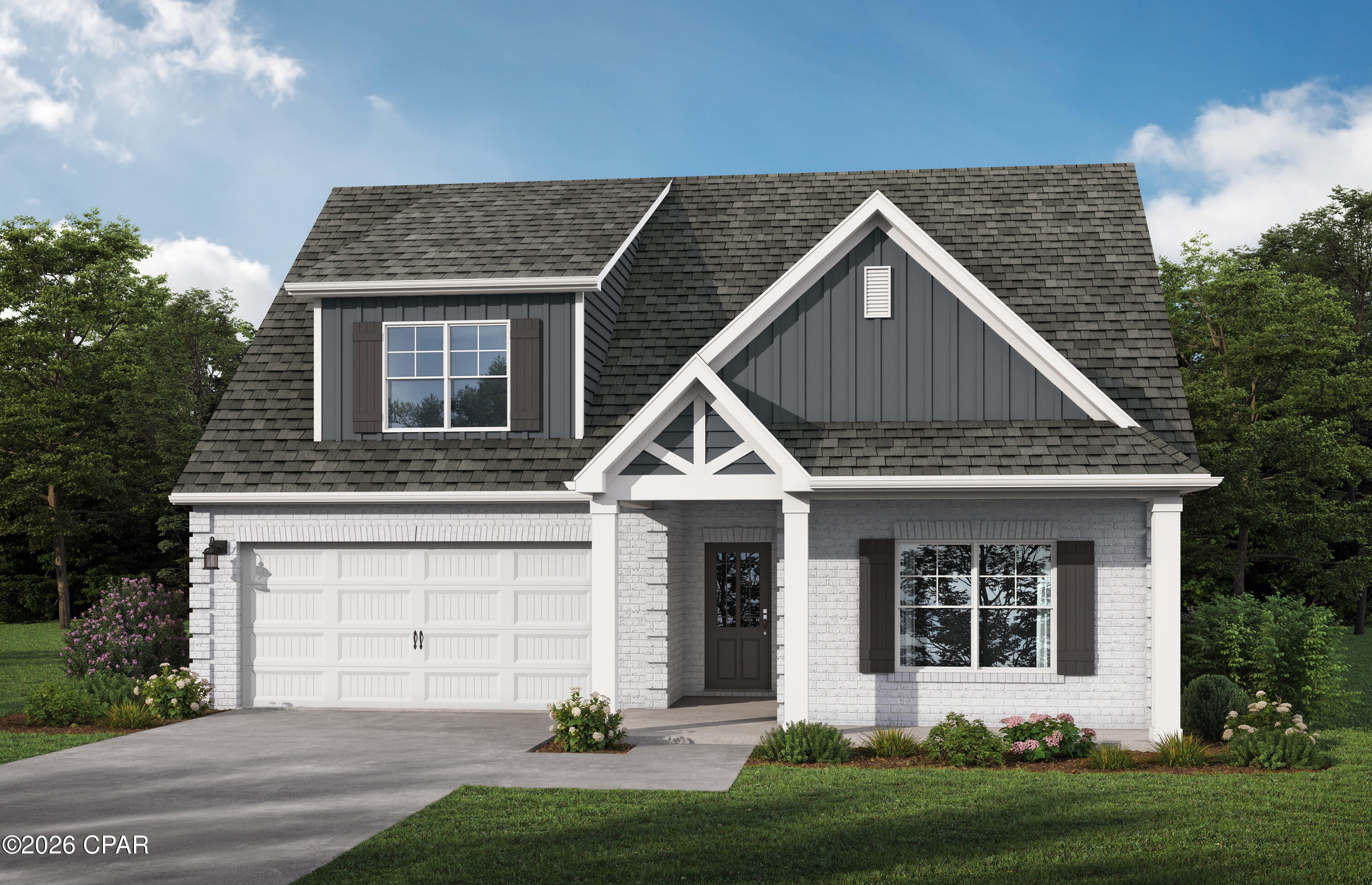 Welcome to The Kimbrell II, a gorgeous open-concept plan thoughtfully crafted for modern living. The layout seamlessly connects a spacious family room, dining area, and a gourmet kitchen featuring quartz countertops and a large central island. Step outside to an inviting covered patio, ideal for relaxing or entertaining. The private primary suite boasts an oversized walk-in shower designed for comfort and style. Generous secondary bedrooms and a versatile second level with an optional full bath easily adapt to your lifestyle. Visuals for inspiration. Pricing is the base starting point; final price based on selections.