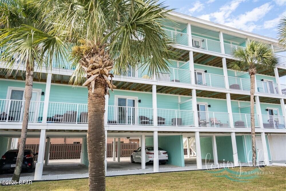 Remodeled Condo across road from Beach . This Unit has cozy 1 bedroom with queen bed high thread count linens private balcony and bathroom with walk in shower .                                         Living room also has pullout queen sofa                           Next to McGuires Steakhouse also the new Aldis and Whiskeys Saloon                                                         the newly renovated condo includes Quartzite stone countertops and Keurig Coffee maker                            The walk-in Shower has cobblestone basin and dual head Hydro waterfall shower                                        Guest access 2 swimming pools and the furniture was replaced new July 25                           Lowest price Condo in complex