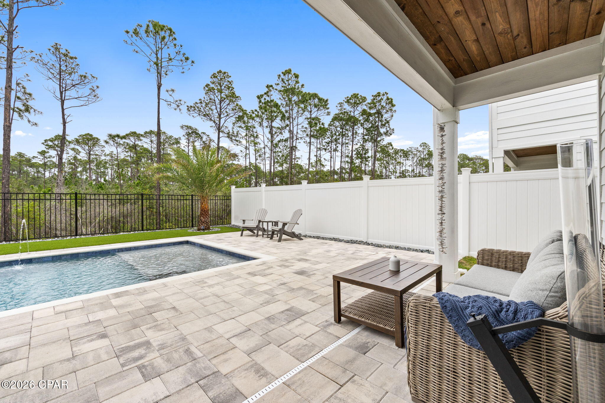 Welcome to Breakfast Point East, located in desirable Panama City Beach. With over 2,000 square feet this home offers four-bedrooms, three and a half bathrooms, and a 2-car garage. A newly installed inground pool and fence make this the perfect home for entertaining. The master bedroom is on the first floor.  For visiting guests or family members there are three additional bedrooms on the second level with each bedroom hosting its own a walk-in closet. The second floor also features a separate living area, adaptable as a media room or study.