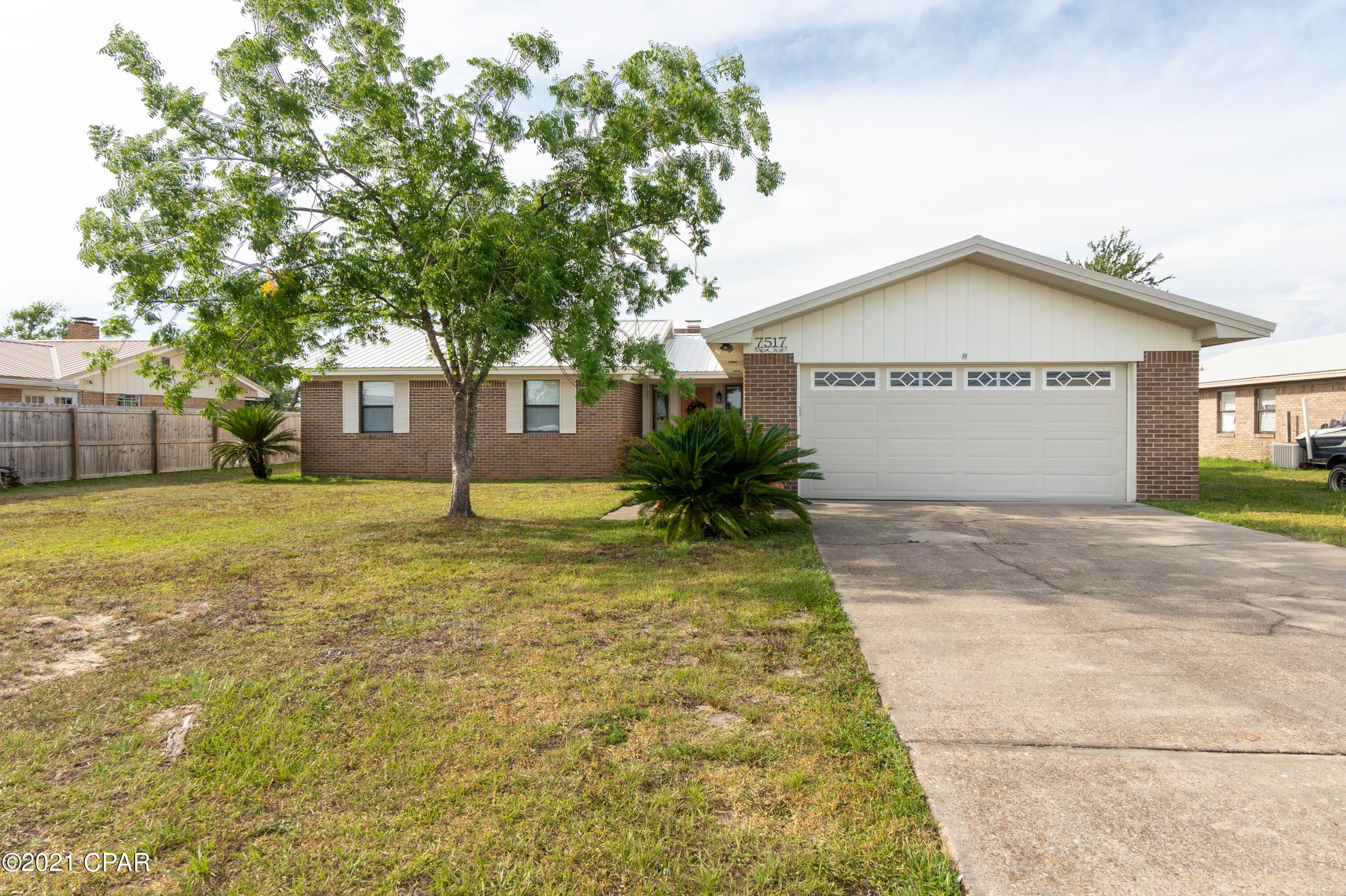 CURRENTLY UNDER CONTRACT/TAKING BACK UP OFFERS! All sizes are appx taken from tax records///Come see your new home!  This Beautiful home features 3 perfectly sized bedrooms, 2 freshly painted full baths, a formal dining area, and a LARGE living room.  Plenty of room for entertaining!  New tile in kitchen,  LVP floor in main living area, carpet in bedrooms. News METAL roof, all new air conditioning ducs, new insulation throughout.  Kitchen features high-quality gorgeous cabinetry and a NEW stainless  dishwasher. 

 The fireplace chimney has been completely serviced, repaired, and is ready to go for those cozy winter evening.  New fenced-in yard to keep your kids and pets safe, plus, the yard is a blank canvas awaiting for your green thumb?  Near Tyndall Air Force Base.  Home SOLD ''AS IS'