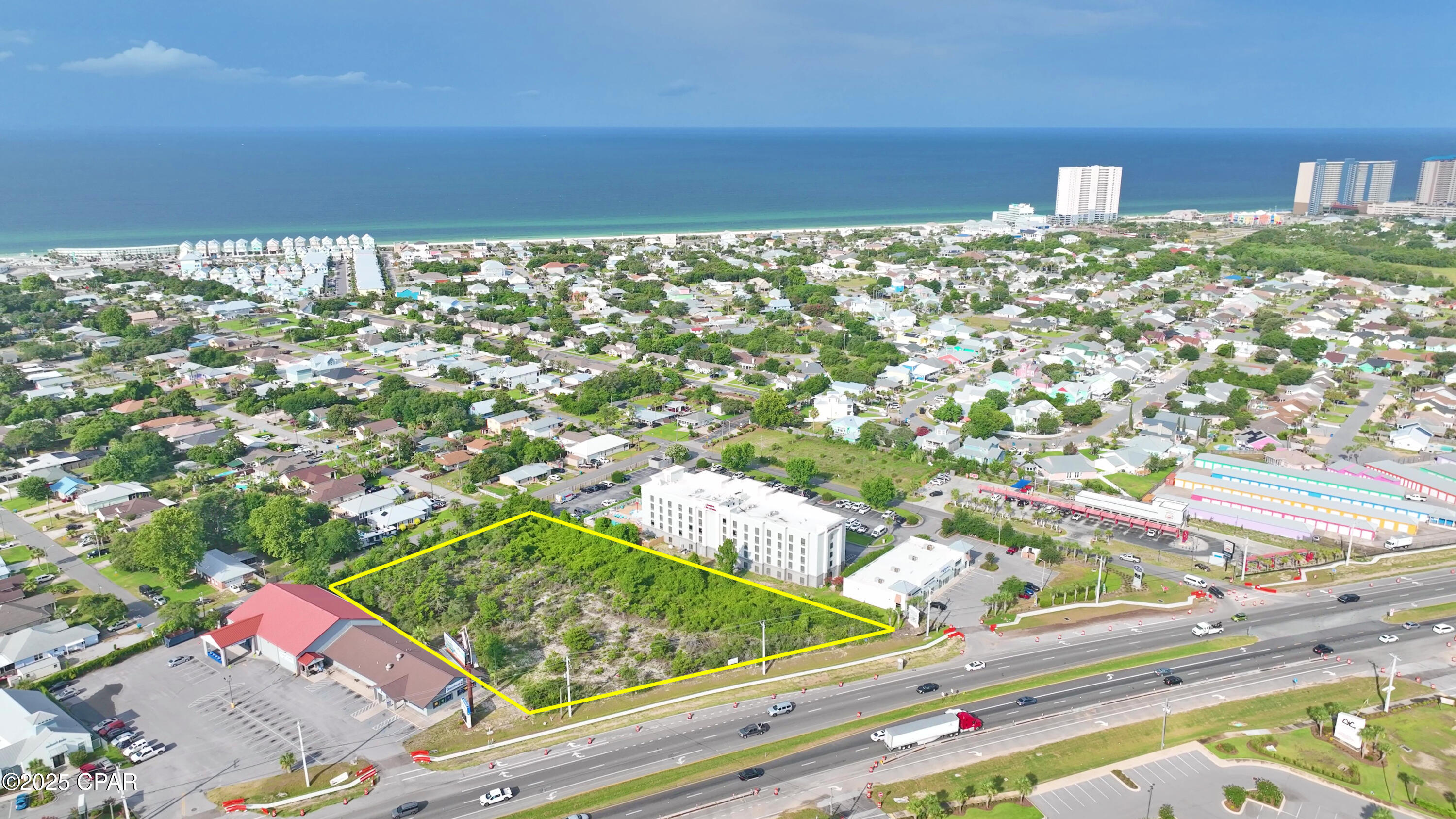 Prime 2.2-Acre Commercial Parcel on Panama City Beach Parkway.
Unlock the potential of one of the most sought-after commercial locations in Panama City Beach. This 2.2-acre parcel sits directly on Panama City Beach Parkway (Back Beach Road), offering high visibility and excellent access with frontage on one of the area's busiest corridors.
Strategically positioned just minutes from top attractions including Pier Park, Topgolf, and Dolly Parton's Stampede Dinner Theater, this location benefits from heavy year-round traffic and close proximity to the beach, shopping, dining, and entertainment.

Zoned for commercial use, this site is ideal for a hotel, restaurant, retail center, or other high-demand development. With utilities available and zoning in place, this is a rare opportunity for developers and investors to secure a premier site in a booming coastal market.