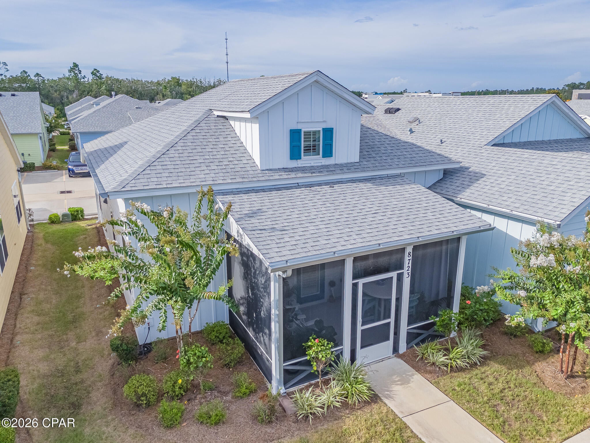 Charming 2-bedroom, 2-bath Bamboo Cottage in Latitude at Watersound, beautifully updated with thoughtful upgrades throughout. The kitchen features quartz countertops, a gas range, KitchenAid appliances, custom lighting, and a stylish backsplash, while plantation shutters and fresh interior paint add to the home's polished feel. Both bathrooms feature tile, and the home offers 8-foot oversized doors throughout, a screened-in porch, and a recently epoxied garage floor. The primary closet has also been enhanced with custom shelving for added organization and storage. Whether you're looking for a vacation getaway, an investment property, or your own Latitude at Watersound retreat, this charming cottage is ready to enjoy and make your own.