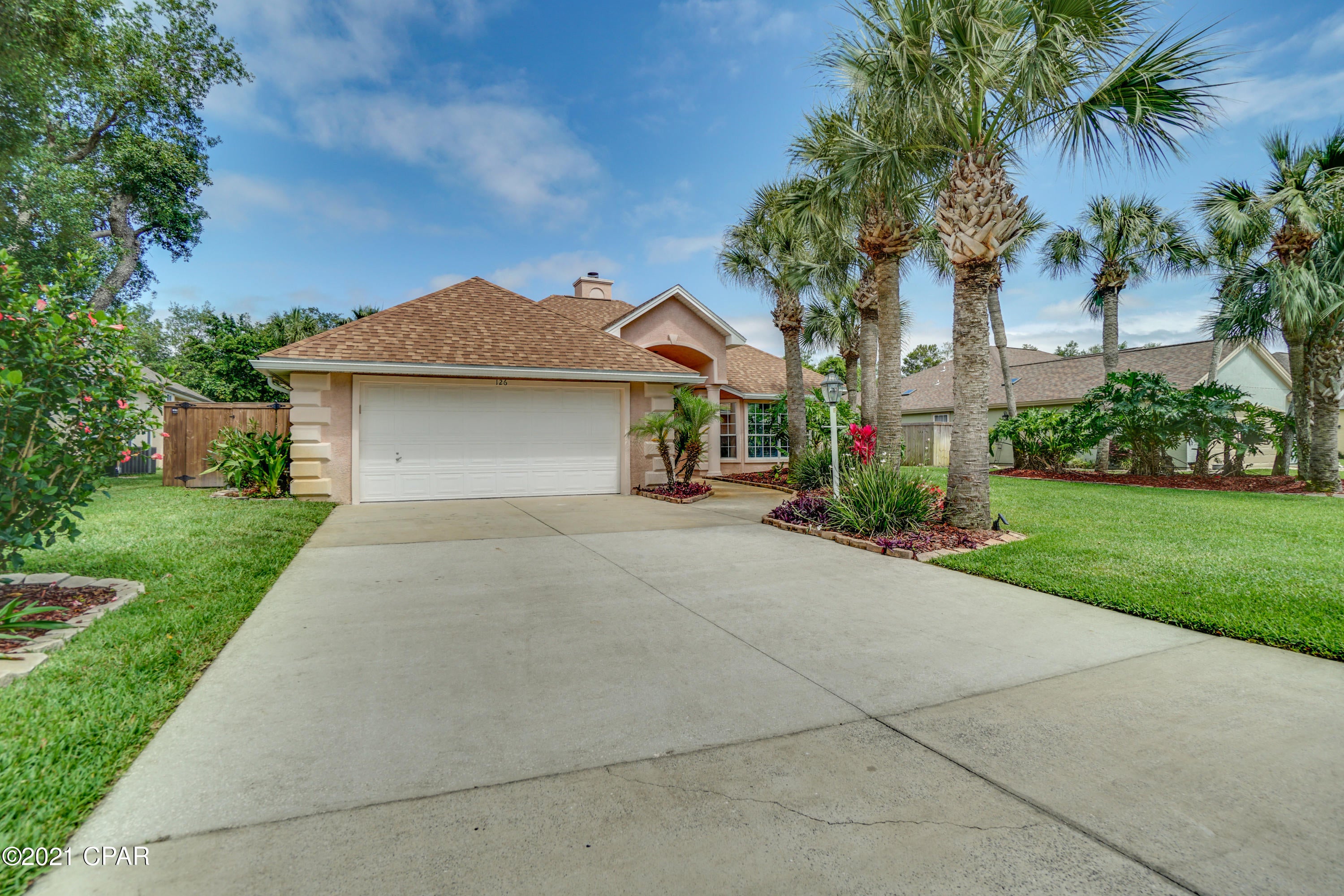 Home is back on the market! Taking highest and best offers by Wednesday 06/02 at 2;00PM. Turn Key and Fully remodeled! 3 bedroom and 2 bathroom home that is wonderful for entertaining friends and family. Located in a cul-de-sac in the popular Palm Bay community in Panama city beach. This home welcomes you with excellent curb appeal and beautifully maintained landscaping. Great floorplan with oversized master. The full remodel includes all porcelain tile, cabinets, granite countertops, appliances, paint, and fixtures throughout the home. Roof  done in 2019, new water heater, HVAC system is from 2014. Pool area features a tiki bar! School zoned for Breakfast Point/Arnold HS. 5 minutes to the beach, 15 minutes to pier park.*Seller must close on July 7th or after
