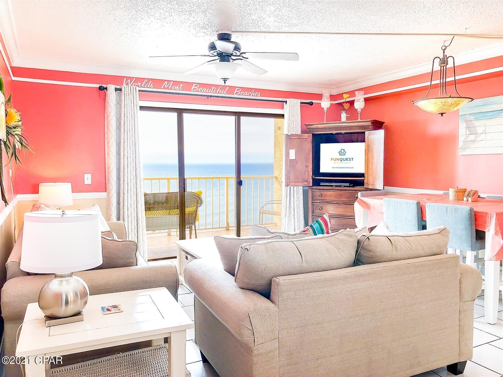 If you are looking for recently renovated fully furnished  unit with excellent rental potential at very popular Resort in Panama City Beach , than well maintained Unit #1306 is your choice. Must see to appreciate. 

Property Management Company is on stand by to help.