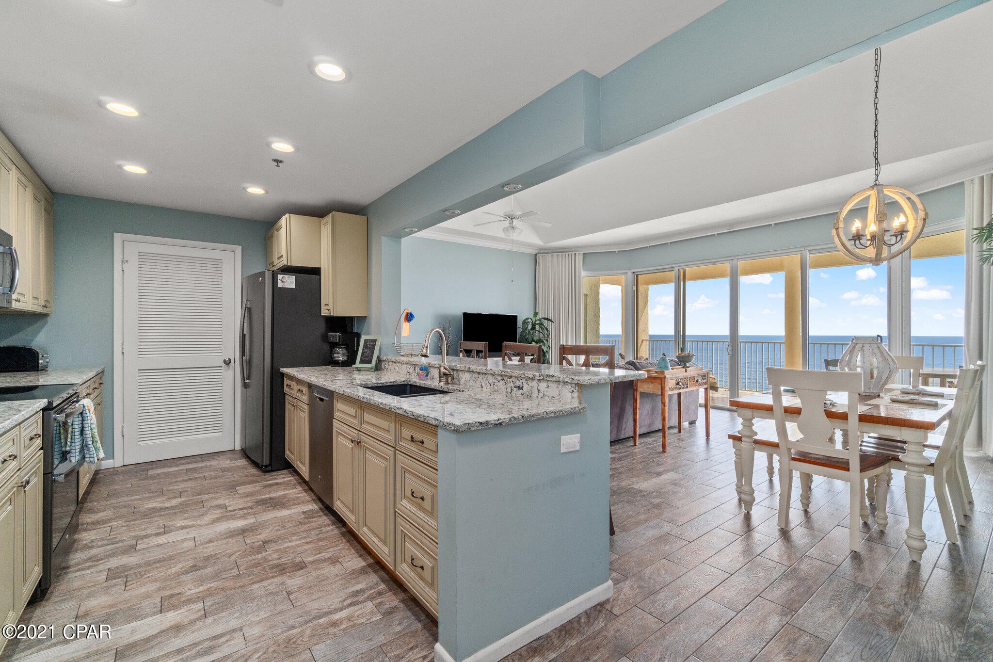 CURRENTLY UNDER CONTRACT, SELLER ACCEPTING BACKUP OFFERS. This stunning PENTHOUSE at Long Beach Resort was gutted in 2015 and renovated with over $100K in upgrades. Enjoy stunning gulf views from both bedrooms, the living area and kitchen. The enormous balcony is spacious and can be accessed from both bedrooms and the main area. Long Beach Resort is gated and within comfortable walking distance of Panama City Beach's more popular dining, shopping and entertainment options. Make an appointment to see this stunning unit today.