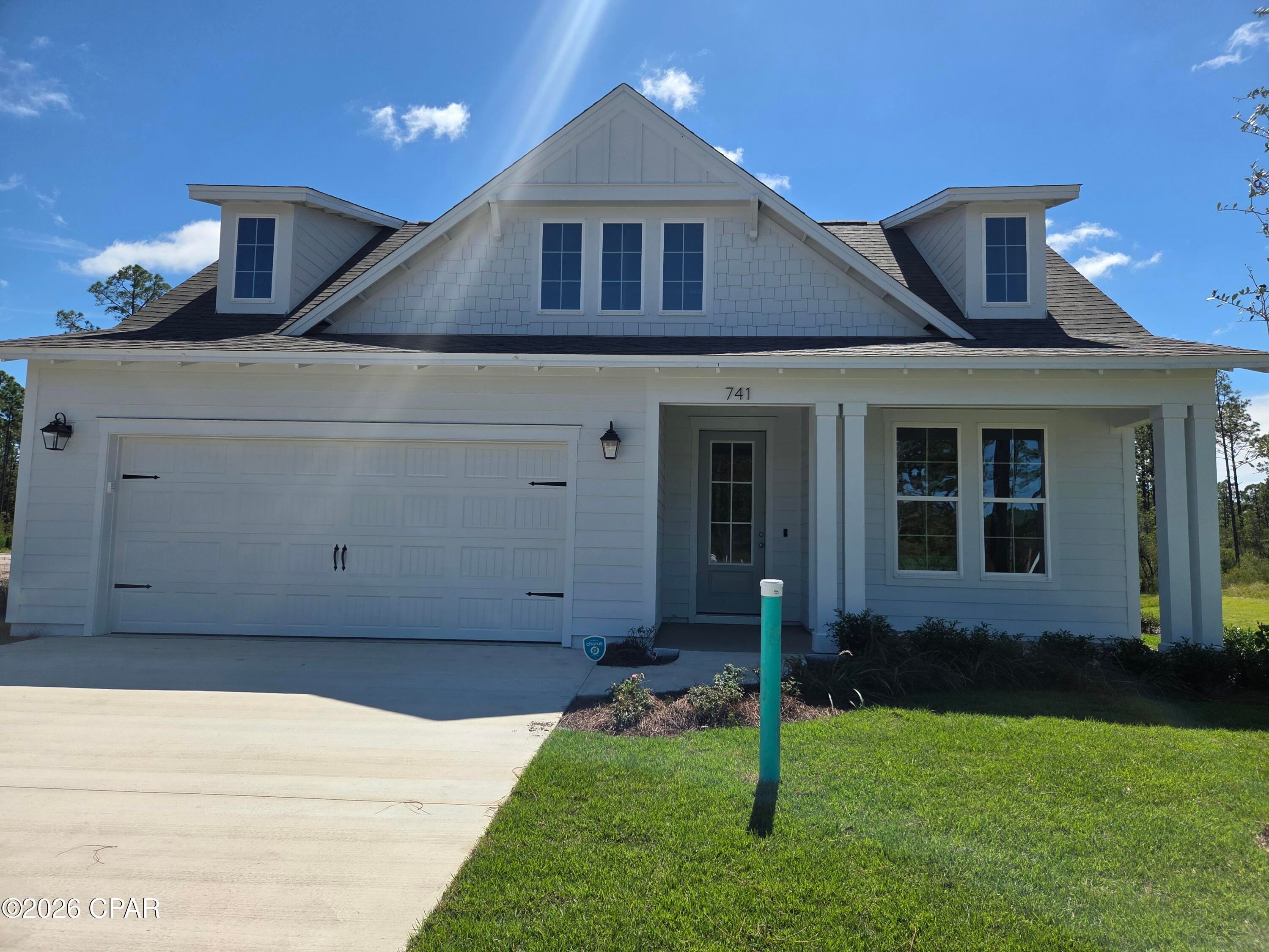 Receive $37,500 in builder incentives with preferred lender! The Tucker plan by Harris Doyle Homes in Breakfast Point East is situated on a conservation lot with 3 bedrooms plus an office. It offers plenty of comfortable indoor and outdoor living space with a large great room and kitchen extending out to a covered lanai. The primary suite features a large tile-to-ceiling shower and walk-in closet. Breakfast Point East is a walkable and golf-cart friendly community near the Gulf!