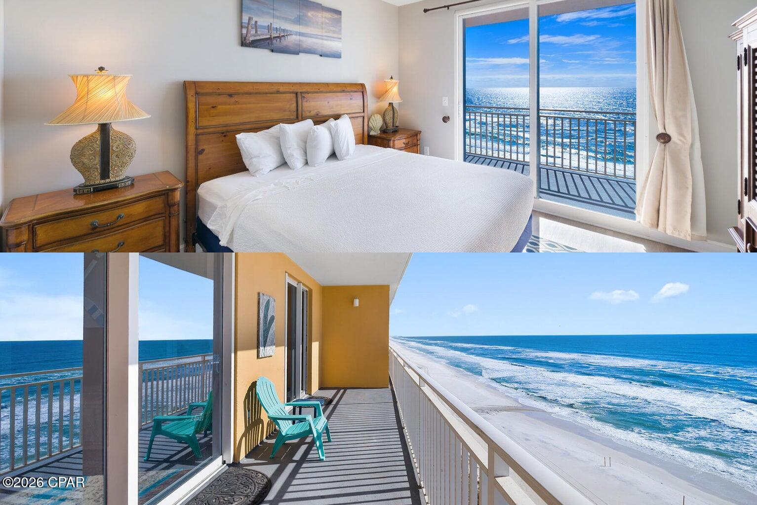 Welcome to Unit 702E at Splash Resort, one of Panama City Beach's most sought-after family-friendly Gulf-front destinations. This beautifully maintained 2-bedroom, 2-bath condo is fully turnkey, and offers a true Gulf-front primary suite with direct balcony access, allowing you to wake up to breathtaking emerald-coast views and the sound of the waves.

Inside, the residence features 9-foot ceilings, an open and functional layout, granite countertops, a fully equipped kitchen, and a private Gulf-front balcony with unobstructed views of the sugar-white sands and turquoise waters. The spacious primary bedroom faces the Gulf, creating a rare and highly desirable layout for both personal enjoyment and rental appeal.

Splash Resort is known for delivering an unmatched resort experience, especially for families. Owners and guests enjoy two expansive on-site waterparks, a lazy river, interactive splash pad and water playground, heated pools, hot tub, poolside bar and grill, arcade, movie theater, fitness center, and beachfront dining--all within a secure, well-maintained complex. Covered parking, an additional overflow lot, and easy beach access add to the convenience and comfort of ownership.

Ideally located just minutes from Pier Park and within close proximity to 30A, Splash Resort offers the perfect balance of relaxation, entertainment, and accessibility.

Whether you're seeking a low-maintenance vacation retreat, a strong short-term rental investment, or a combination of both, Unit 702E delivers Gulf-front living, premier amenities, and a resort experience that continues to draw repeat visitors year after year.