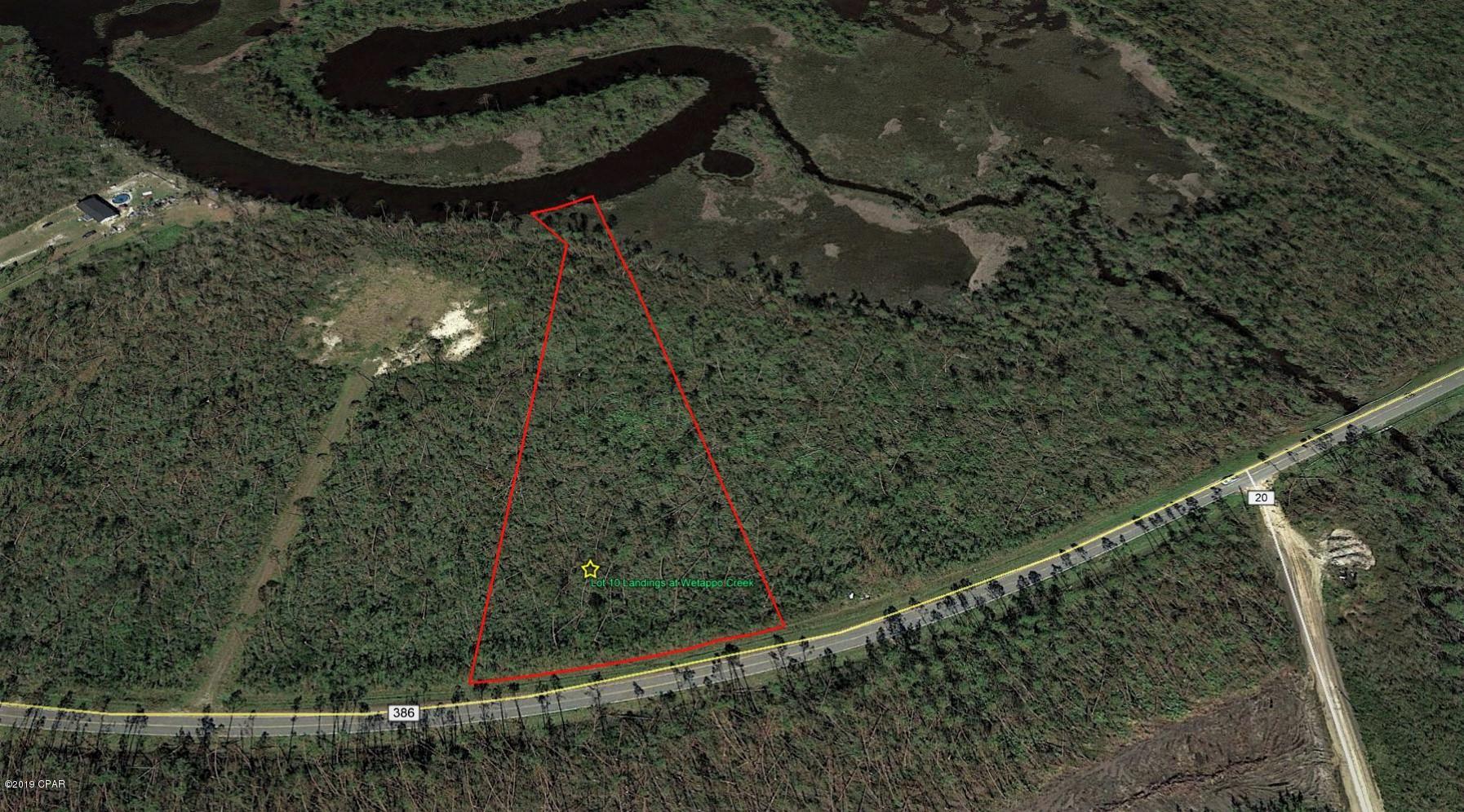 Deep water front lot on Wetappo Creek, water depth is suitable for large boat with direct access to the Intracoastal Waterway.  Great fishing area whether it is fresh water or salt water on beautiful Mexico Beach; a fisherman's paradise.  NO HOA, reasonable restrictions.  Lots had dock permits at one time, ask for details.  Property Appraiser's site not correct, contact agent for details.