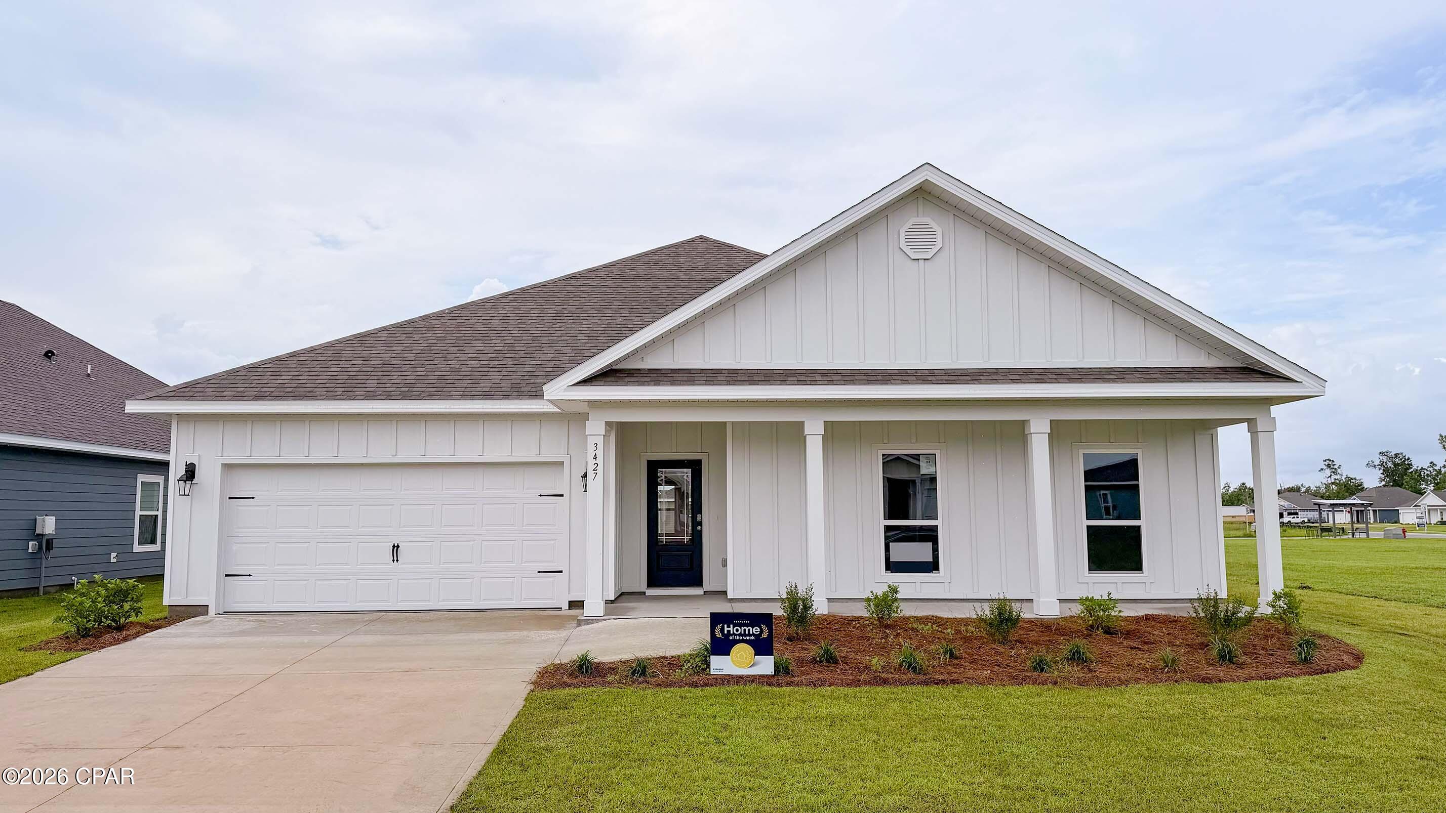 HOME OF THE WEEK ~ The Victoria is a large open floor plan that is a great addition to our Tradition Series homes at Hodges Bayou. The Victoria is a 4-bedroom, 2.5-bathroom, 2 car garage home that has 2,275 square feet and many features. It is a popular floorplan built at many of our communities here in the sunny Panama City, Florida. As you approach the Victoria floor plan, you will notice the large covered front porch and beautiful Hardie Board Plus siding that covers all sides of the house. There is also a covered back patio that has plenty of room for patio furniture to enjoy your morning coffee or having friends over. 

On the inside of the Victoria, you'll notice the sunlight that radiates throughout the home from the many windows and the EVP flooring throughout the main areas of the home. Each bedroom has plush carpet floors and closets with ventilated shelving. The large open living room has tray ceilings and a ceiling fan and opens to the kitchen and dining area. The kitchen and full bathrooms have beautiful white cabinets and elegant white quartz countertops. The primary bathroom features a double vanity and a separate tub and a shower with glass doors next to a walk-in closet, saving you space in the main bedroom. The guest bathroom also features a double vanity and plenty of cabinet space.

Appreciate the convenience of a Smart Home technology package, featuring keyless entry and an intuitive control panel for your thermostat, lighting, and security systems. The exterior of this home features Hardie Color Plus Siding and is uniquely engineered to stand up to the harshest elements from wind, rain, fire, freezing temperatures, and hail. Dimensional shingles with 30-year warranty. A landscaped front flower bed at entry way and fully sodded yard. Our Hodges Bayou community features underground utilities making it less susceptible to damage from severe weather leading to fewer outages and more reliable service. Embrace the lifestyle you deserve where every detail is curated for your ultimate enjoyment.

Come and see for yourself why the Victoria is a popular floor plan for new home buyers. To see this floor plan at Hodges Bayou, stop by our model home today or schedule an appointment online.