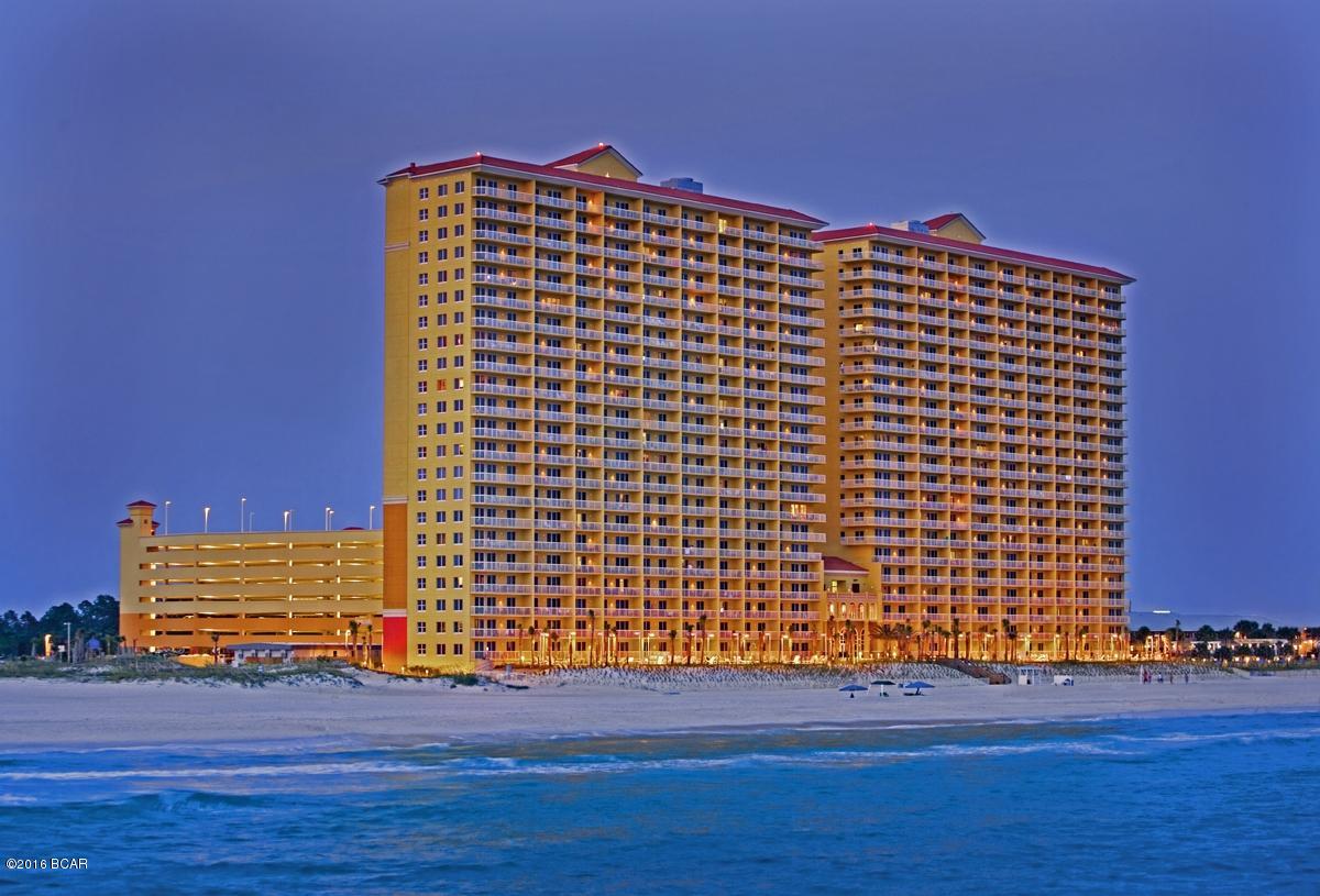 Come see this FANTASTIC 5th floor 2BR/2BA+BUNK at Calypso Resort! Don’t pass up your opportunity to own this beautiful unit, decorated with crown molding, manufactured hardwood floors throughout the bedrooms and living area surrounded by wonderful beach cottage furnishings and accessories! Plus….Magnificent Beach and Water views that will leave you and your guests feeling happy and relaxed!  These amazing views can be enjoyed from the condo or from the unit’s LARGE balcony, which is accessible from either the living area or master bedroom. This floor plan has always been a rental favorite among guests and owners, as it accommodates 8 people comfortable. If that’s not enough Calypso Resort has the BEST location on the beach, with only a short stroll to Pier Park and all th e wonderful shops, restaurants and entertainment it has to offer. The Resort itself features many amenities that include: 2 heated pools overlooking the Gulf, beach side Tiki Bar, fitness center, seasonal beach service, and on-site rental desk. So make your plans today to come see this amazing opportunity and to own your own getaway at Calypso Resort in Panama City Beach, "The World's Most Beautiful Beach"!