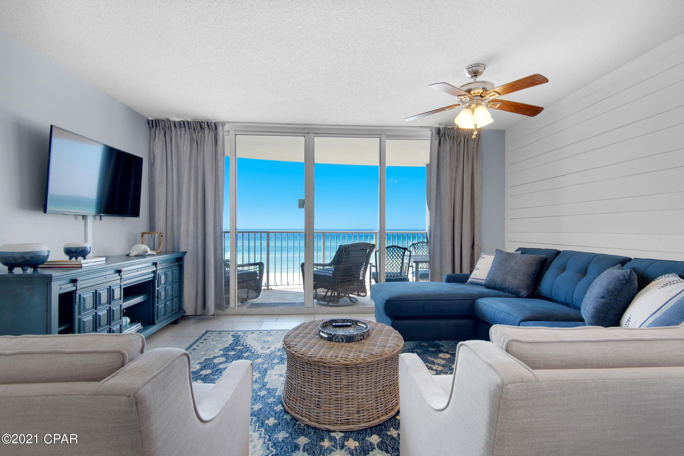 Sit on the front row with your umbrella and chairs. Long Beach Resort boasts 1300 feet of beachfront and 3 on site pools. Updated in 2021 with stylish coastal design. Shiplap accent wall and cool color palette. Long Beach includes large curved balconies where you can enjoy the sunset views comfortably. The fourth floor is an ideal elevation for individuals who don't want to be on a high floor or dependent on the elevator. Plenty of parking makes everything about this condo an easy choice. Good rental history.