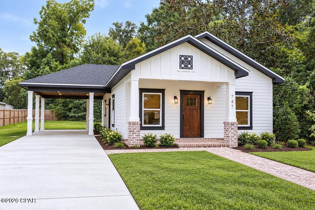 **ENTERED FOR COMP PURPOSES ONLY**Brand-new construction with timeless Southern charm in the heart of Chipley! This thoughtfully designed 2-bedroom, 2-bath home combines a clean, modern look with a comfortable and functional floor plan. Step inside to an inviting living area that flows into the kitchen and dining space, creating an easy layout for everyday living and entertaining. The primary bedroom features a private en suite bath and closet, while the second bedroom is conveniently located near the additional full bath. A dedicated laundry room adds everyday convenience. Outside, the classic exterior is accented by a covered front porch and an attached carport, giving the home plenty of curb appeal. Situated on approximately 0.456 acres in the City of Chipley, this new home offers the convenience of being close to local shopping, dining, schools and other city amenities while providing a fresh, low-maintenance place to call home.