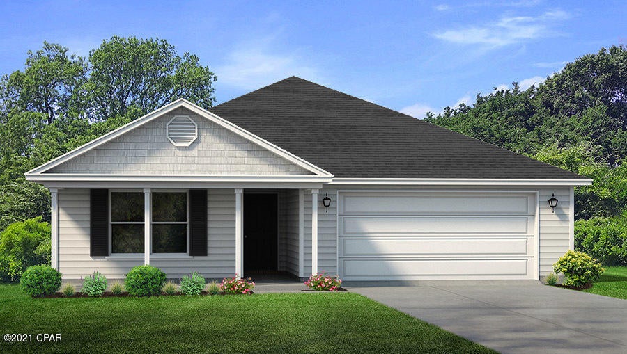 Welcome to the Bridge Harbor Community! Located just minutes to shopping, dining and Tyndall AFB. This floor plan is the Ryder. Constructed with a low maintenance vinyl siding and a reinforced concrete foundation with wire mesh and rebar. As you enter this home, you will find 8'-foot ceilings and vinyl sheet flooring throughout the main areas.  Plush carpet with padding is in all bedrooms, hallways, and stairs. The walls are orange peel texture and have quality Sherwin Williams paint. Just off the foyer, you will find a hallway that leads to 2 bedrooms that features a Jack and Jill bathroom with laminate countertops and vinyl sheet flooring.  The great room has a spacious opening to the kitchen and dining area that leads to a covered back porch.  Perfect for a nice evening dinner. Pictures, photographs, floor plans, elevations, features, colors and sizes are approximate for illustration purposes only and will vary from the homes as built. Home and community information including pricing, included features, terms, availability and amenities are subject to change and prior sale at any time without notice or obligation. For Move-In/Completion Estimates: Ready dates are estimates only. Timing of completion of construction and buyer move-in are subject to contingencies contained in home purchase agreement and governing jurisdictions issuance of a certificate of occupancy and may change due to forces majeures and other delays or disruptions outside the reasonable control of the Builder.