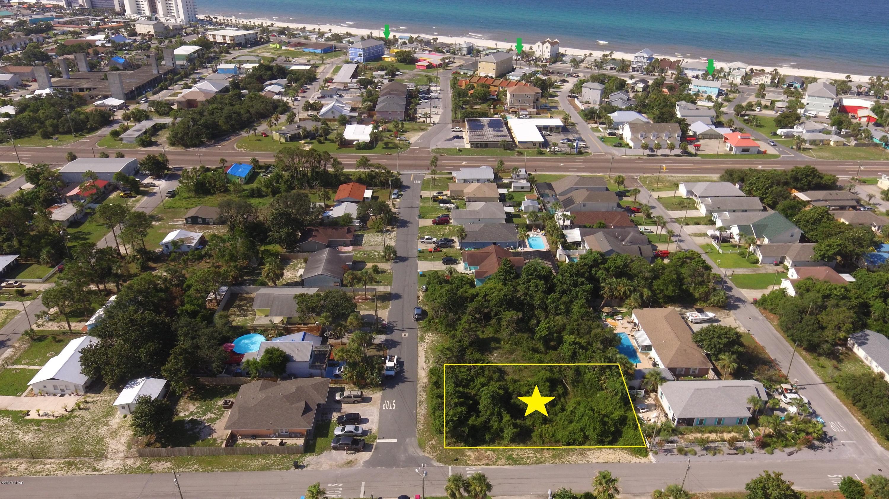Centrally located building lot with quick access to Front, Middle and Back Beach Roads. Nice spot in established neighborhood for your vacation or full time home. There are 5 public beach access points within 1/4 mile. The Gulf of Mexico, Pier Park, Fishing Piers, Schools and Shopping are nearby. Call your favorite agent and start planning for your home in Panama City Beach.