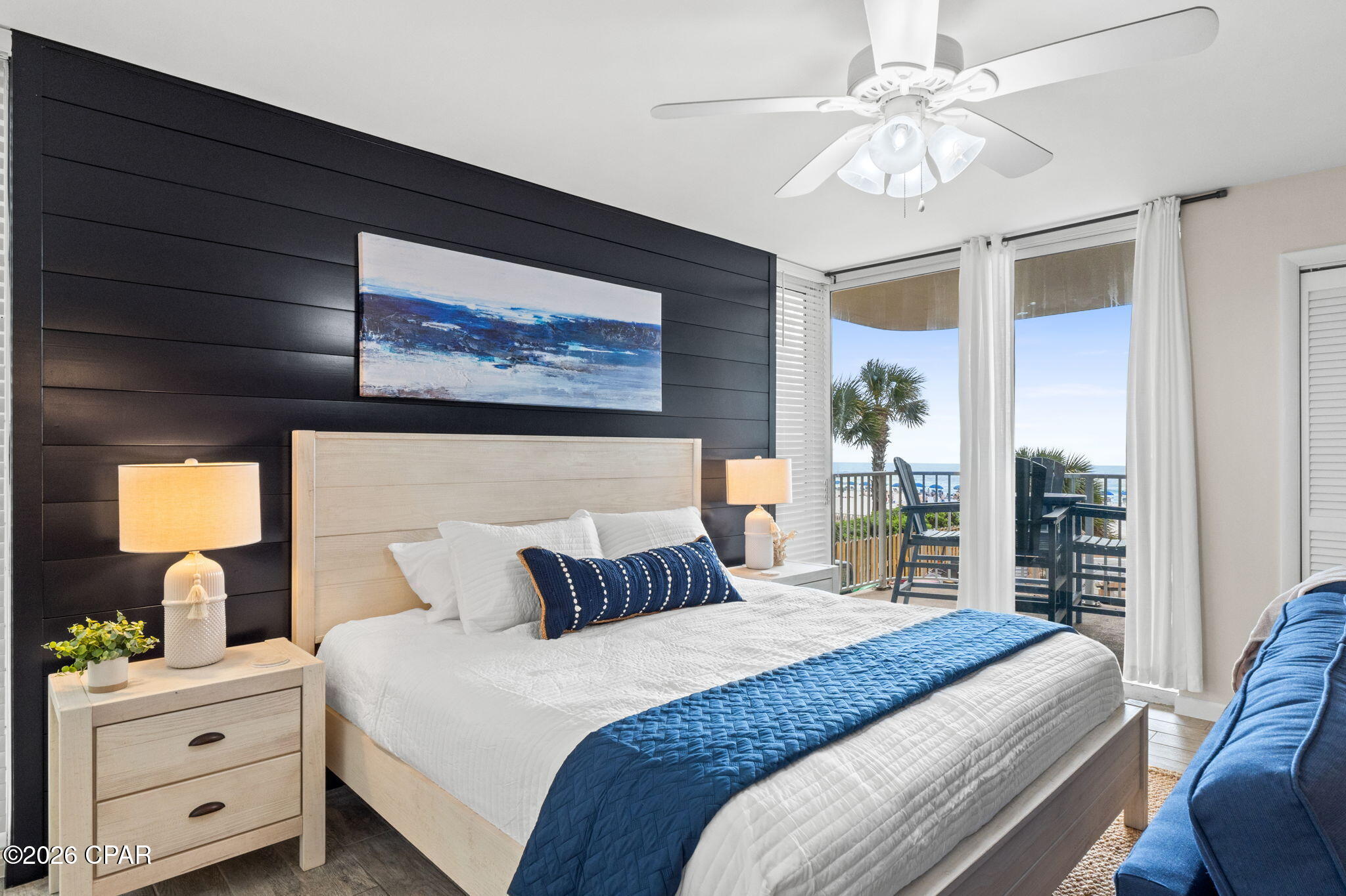 Newly Renovated Gulf-Front Studio at Long Beach Resort! Welcome to Anchors Away, a beautifully redesigned first-floor studio in Tower I offering Gulf views, stylish coastal finishes and convenient access to the beach and resort amenities and no elevator required

The thoughtfully renovated interior features an upgraded king bed, custom built-in bunk alcove, comfortable sitting area and a fresh coastal design with shiplap, natural wood accents, woven textures and rich navy tones. Large windows and sliding glass doors fill the space with natural light and showcase beautiful views of the Gulf of Mexico.

Step outside onto the private Gulf-view balcony, furnished with high-top seating and offering a wonderful place to enjoy the coastal breeze, morning coffee or spectacular Gulf sunsets.

Offered furnished and turnkey, Anchors Away is ready for immediate enjoyment or rental use. Short-term rentals are allowed, and the property has generated approximately $33,000 in gross rental income through September 2026, offering an attractive opportunity for buyers seeking a Gulf-front property with established rental history.

Long Beach Resort offers an impressive Gulf-front setting stretching nearly a quarter mile along Panama City Beach. Resort amenities include three swimming pools, including the signature lagoon-style pool surrounded by tropical landscaping, three hot tubs, seasonal poolside Hang Out Bar & Grill, fitness center in Tower I, beachside grilling areas, direct beach access, gated security and convenient parking.

Centrally located in Panama City Beach with easy access to restaurants, shopping, entertainment and area attractions, this newly renovated Gulf-front studio combines first-floor convenience, direct beach access, Gulf views, established rental income and resort-style amenities in one of Panama City Beach's established beachfront communities.