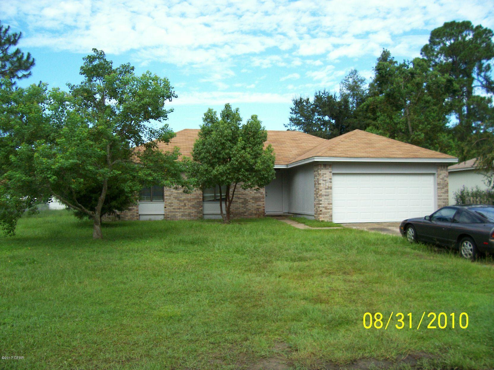 Great location for this 3 bedroom, 2 bath Lynn Haven home. Just blocks from Bay Haven Charter Academy, Trane, and just minutes from the Mall. Features fenced in yard and two car garage.