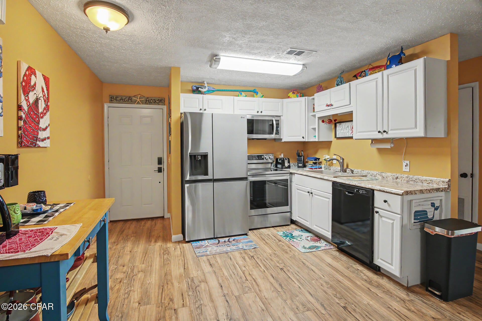 Beautifully furnished & updated 2 bedroom, 2 bath condo. Close to the beach and all it has to offer. 2nd floor unit with private balcony. AC unit replaced in 2022, water heater 2in 018, Sellers carries contents Insurance for only $700 a yr. HOA covers all but, electric & cable/internet.