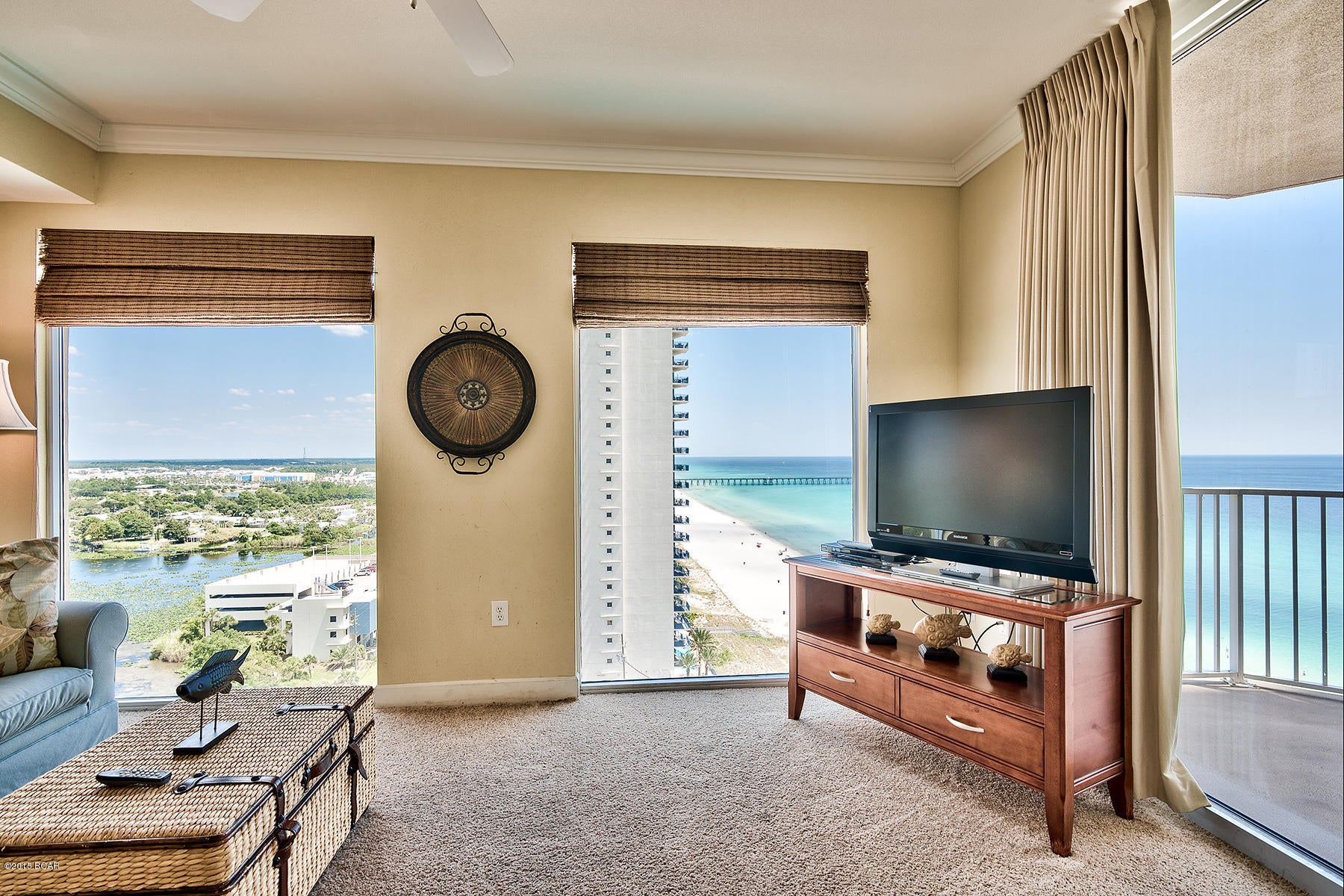 Don't miss out on this rare 1 BR corner unit with unobstructed views and a MEDIUM storage uni. This 1 BR + bunks unit has not been on a rental program and is in great shape! Tidewater 1318 features floor-to-ceiling windows in the living room overlook one of two gulf front pools at Tidewater, the Gulf of Mexico, and pier beyond, marking the location of abundant shopping, dining and entertainment at Pier Park, just over half a mile away. A heated indoor pool, waterfront fitness center with hot tubs, steam rooms and saunas, as well as a movie theater, gulf front owner lounge, covered parking, games rooms and on site dining round out the unmatched amenities at Tidewater Beach Resort. Tidewater is located close to the airport and Pier Park & is in one of the best locations on the beach!