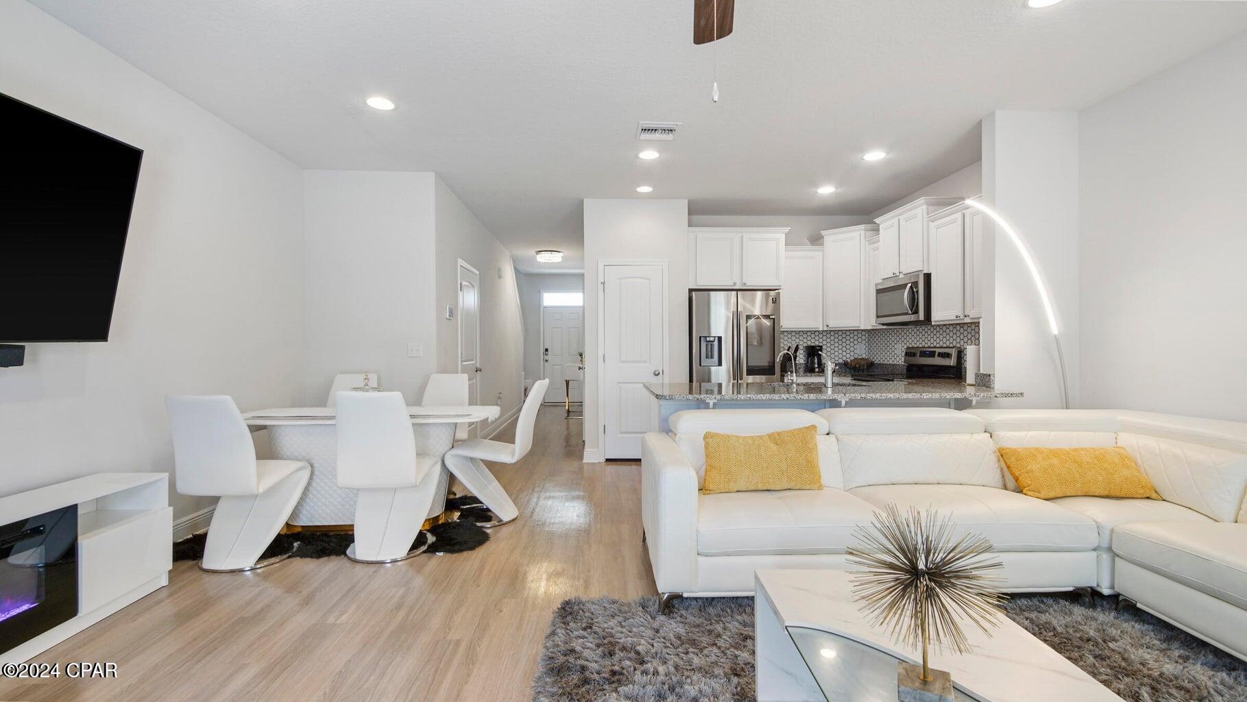 Elevate your lifestyle in this stunning 3-bedroom, 2.5-bathroom townhome, perfectly situated in Panama City Beach. Choose between a fully furnished option for effortless living or an unfurnished space to create your own personalized oasis. As you enter, you'll be greeted by an expansive open concept living area bathed in natural light, featuring premium flooring and stylish decor. The kitchen boasts stainless steel appliances, granite countertops, and ample cabinetry, making it perfect for any home chef. Step outside to your private outdoor space on the newly built deck, or enjoy the inviting community pool, perfect for sun-soaked afternoons with friends and neighbors. This exceptional location places you just minutes away from the pristine beaches of Panama City, as well as top-notch schools, medical facilities, and a variety of shopping and dining options. Don't miss the chance to experience the luxury and convenience this modern townhome has to offer. Schedule your private tour today and make this coastal sanctuary your new home!
Owner is agreeable to renters' subleasing property for Air BnB if rented at $3000 per month.