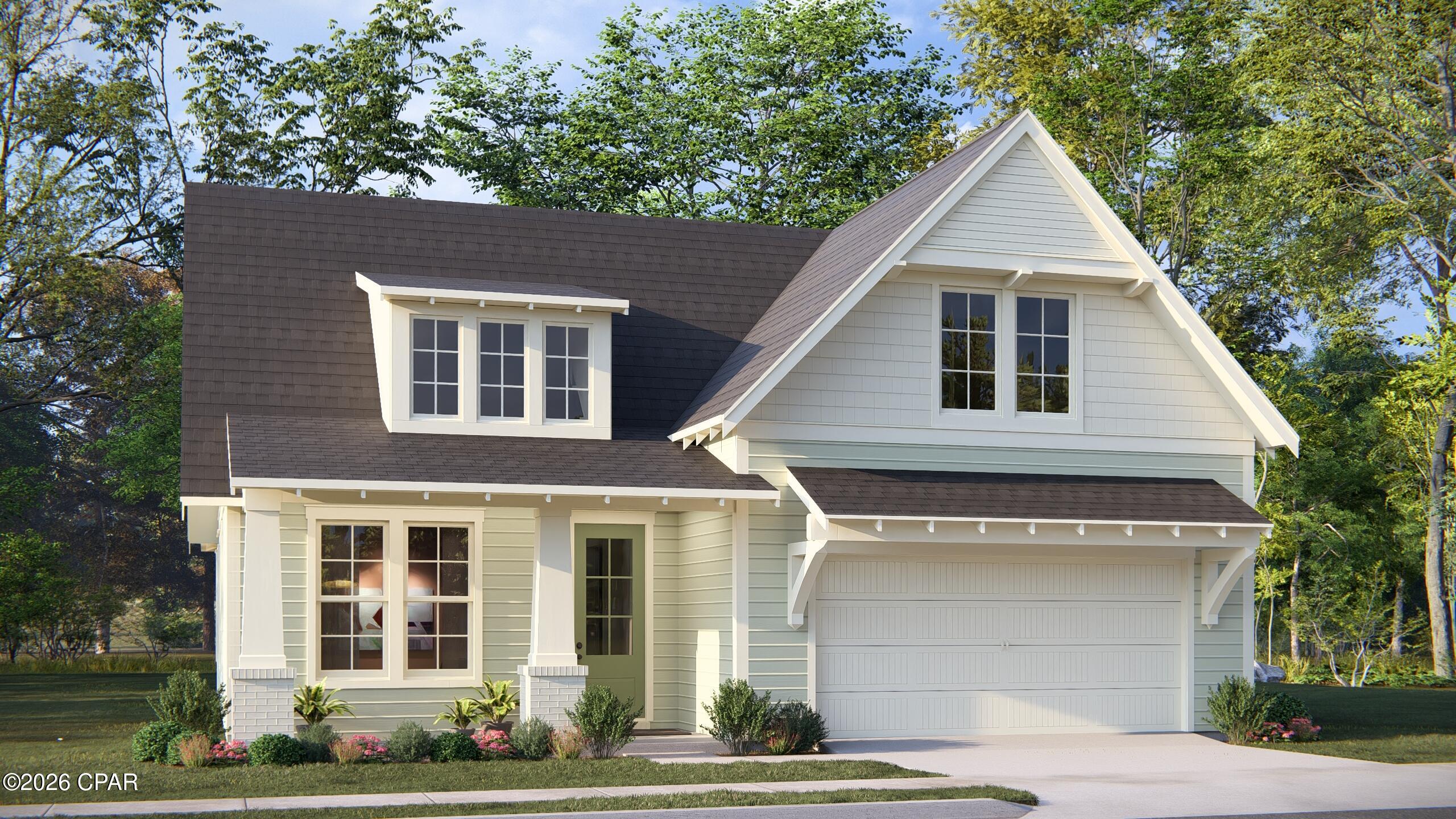 The Tucker plan by Harris Doyle Homes in Breakfast Point East is situated on a conservation lot with 3 bedrooms plus an optional 4th bedroom & full bath in lieu of office. It offers plenty of comfortable indoor and outdoor living space with a large great room and kitchen extending out to a covered lanai. The primary suite features a large tile-to-ceiling shower and walk-in closet. Breakfast Point East is a walkable and golf-cart friendly community near the Gulf!