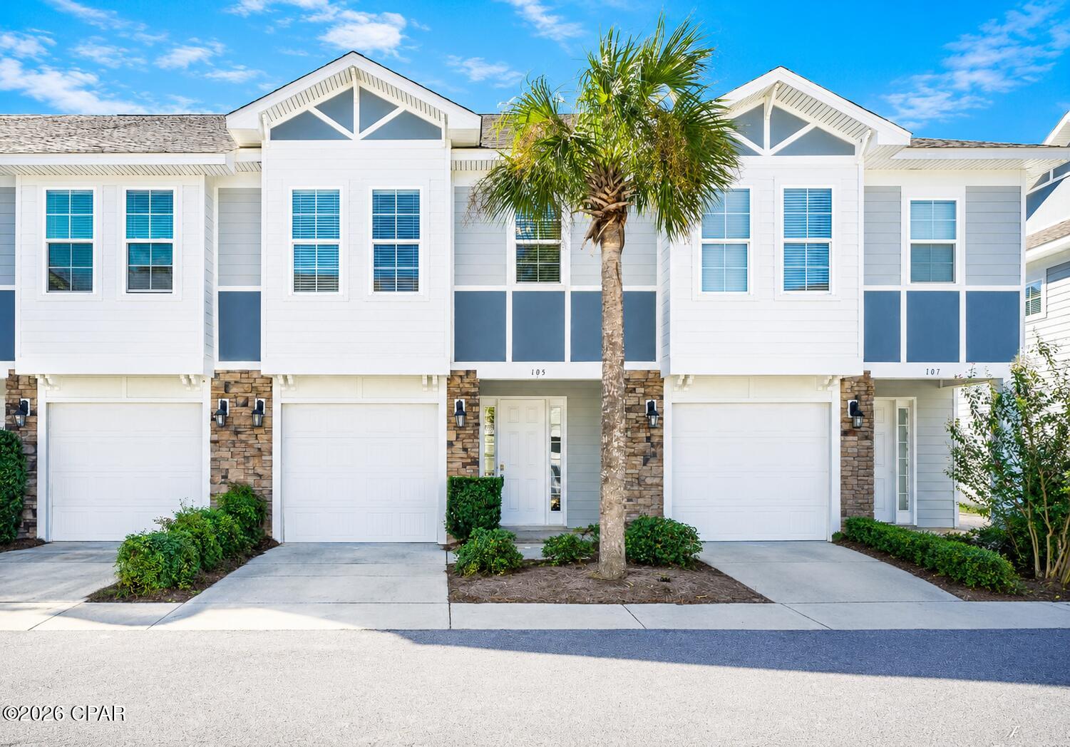 PRICED TO SELL - MOTIVATED SELLER! LARGEST FLOOR PLAN IN THE COMMUNITY!
Experience the perfect blend of space, comfort, and coastal living in this beautifully maintained 3-bedroom, 2.5-bath townhome offering an impressive 2,093 square feet of living space. Complete with a one-car garage and additional parking, this home is located in the highly desirable Waterfall community, directly across from Arnold High School and just minutes from Pier Park, shopping, dining, entertainment, and the sugar-white beaches of Panama City Beach.
Step inside to an open-concept floor plan featuring soaring 10-foot ceilings, abundant natural light, and spacious living and dining areas designed for both everyday living and entertaining. The stylish kitchen boasts stainless steel appliances, ample cabinet space, and a large walk-in butler's pantry for exceptional storage.
Upstairs, the oversized primary suite offers a relaxing retreat with a spa-like ensuite featuring dual vanities, a soaking garden tub, a large walk-in shower, and an expansive walk-in closet. A conveniently located upstairs laundry room separates the primary suite from two generously sized guest bedrooms and a full bath, providing added privacy and a functional split-bedroom layout.
Residents enjoy access to Waterfall's resort-style zero-entry community pool, creating the perfect setting to relax and unwind. Plus, no flood insurance is required. The convenient location places you close to top-rated schools, grocery stores, restaurants, Pier Park, and popular attractions, making this home ideal as a primary residence, second home, or investment property.
With the largest floor plan in the community, an unbeatable location, and exceptional value, this is an opportunity you don't want to miss. The property is unfurnished; the pictures have been virtually staged to help potential buyers envision the space with furniture and decor. Schedule your private showing today!