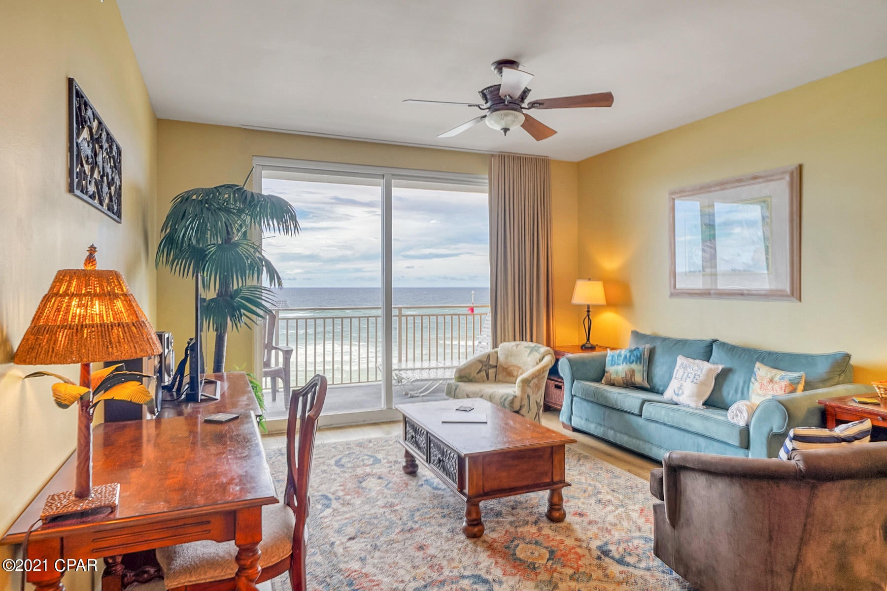 THE BEST OF THE BEST IN PANAMA CITY BEACH! This premier, updated, and & upgraded condo is turnkey & rental ready. YTD rental income of $55k!  Low floor location means less of a need to rely on elevators, a major perk! Beautifully furnished, ''Beachcomber'' unit located in highly sought after Splash - with a toes-in-the-sand location on the stunning beaches of Panama City Beach. This beach inspired 2 bedroom + bunkroom, 2 bath condo has riveting Gulf views while sunshine and warm gulf breezes abound from the balcony. The master bedroom is gulf front, along with the living/dining areas. The spacious kitchen features loads of cabinet space and granite counters. An open and spacious floorplan is well decorated with the beach and sun in mind. Hard surface flooring throughout! Nearly the most economical $/sq.ft HOA dues on the beach! in Splash, HOA dues are the same for every floorplan so quarterly HOA dues for this huge 1396sq.ft condo are $1688.00 per quarter, the same as they are for the 884sq.ft, 1Br floorplan. Configured to sleep 10 this property has fantastic rental potential! Splash! - is one of the top rated beach resorts in Panama City Beach and offers amazing resort style amenities including: water park - kids' pool park with waterslides, interactive water toys, a lazy river ride, ''dive-in'' movie theater, arcade, state of the art fitness center, and Jacuzzi just for the adults and a poolside bar and grill. All this plus covered garage parking, a beach apparel/surf shop and on-site rental management & check-in desk. Just minutes to all the best restaurants, shops and entertainment and of course exciting Pier Park!