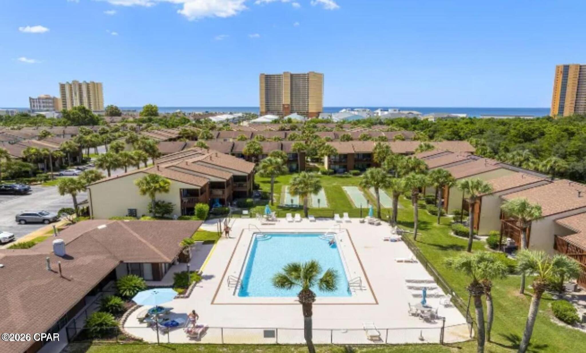 BEACH LIFE STARTS HERE! This refreshed end-unit condo at 17751 Panama City Beach Parkway, Unit 9F, is move-in ready and just a short walk to the Gulf! Located on the west end of Panama City Beach with private beach access, this is the perfect place to enjoy the beach, have a second home, or own a great investment property. The entire interior has been freshly painted, giving the condo a clean, fresh feel from the moment you walk in. Being an end unit means more privacy and plenty of natural light.
Step outside and enjoy the community amenities, including swimming pools, tennis courts, and private beach access. When you're not at the beach, you're just minutes from restaurants, shopping, entertainment, and everything that makes Panama City Beach such a great place to be.  Come take a look-you might just find your perfect beach place. Schedule your showing today!
