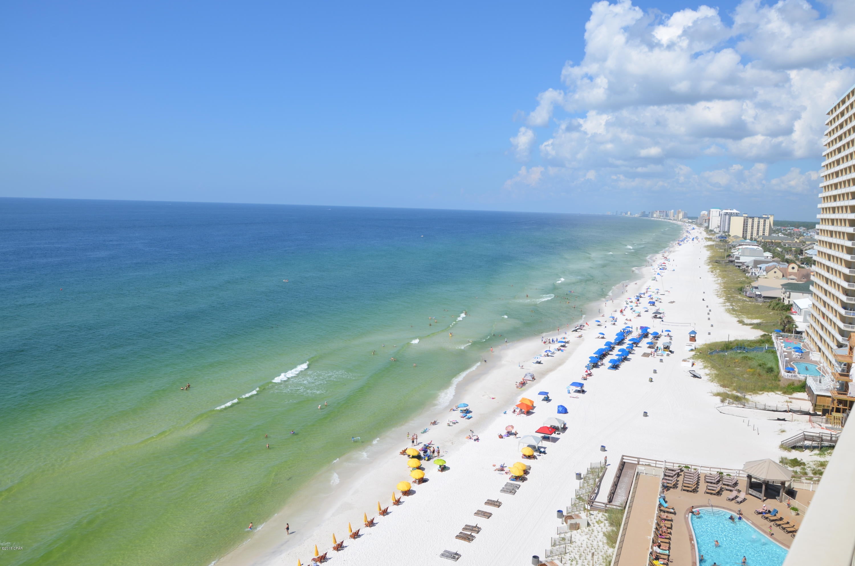Excellent opportunity to purchase in Treasure Island in Panama City Beach, Florida! The unit is on the highly desirable side of the building and away from the elevators. You also get a view of bay from the front window .With nearly ~1,400 sq.ft. of living space this floor plan offers plenty of room for the whole family to relax and unwind to the sounds of the waves rolling in from the Gulf of Mexico. Endless sunsets present themselves from the 12th floor perch nestled perfectly and sure to appeal to the rental investor or second home owner alike. This property is sold fully furnished and with a well stocked kitchen making this a turn-key rental opportunity that requires very little from a new owner to begin generating revenue. Located near the lagoon so property is great for boaters too. Enjoy both world's from Treasure Island with all of the modern amenities you've come to expect from one of the areas top vacation rental resorts situated on the east end of Panama City Beach near St. Andrews State Park, Shell Island & Grand Lagoon.