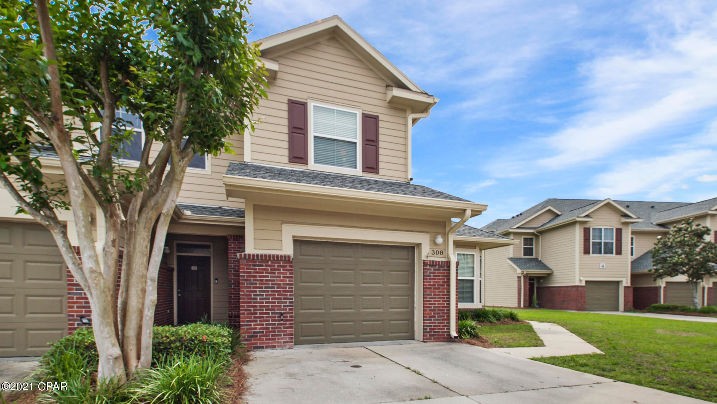 You dont want to miss this premier unit in Baldwin Rowe Townhomes, only 1 of 12. This unit has NEW Roof, NEW shutters, NEW gutters & NEW windows throughout and completely repainted. The NEW AC units have a 10 year warranty! This town home features a bottom floor master suite with French doors that lead you to a covered patio facing a wooded backyard for seclusion and double vanity in the bathroom, as well as a large master tub. The upstairs features 2 bedrooms with new paint, flooring & custom bathroom. This dreamy kitchen is all brand new, with the NEW lg appliances, NEW granite countertops and freshly painted cabinets. 308 Features a Laundry room and half bath off the kitchen. The living room has NEW French doors leading out to back covered porch and LVP throughout!