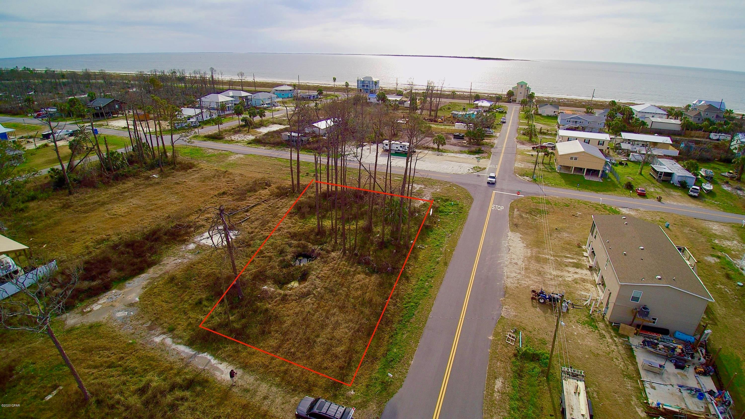 There are gulf views from this corner lot in a very desirable are of Port St. Joe Beach. The property is a one block walk to the beach and is large enough to accommodate your new beach house. Sit on your upper deck and watch the sun set! Adjacent lots are available.