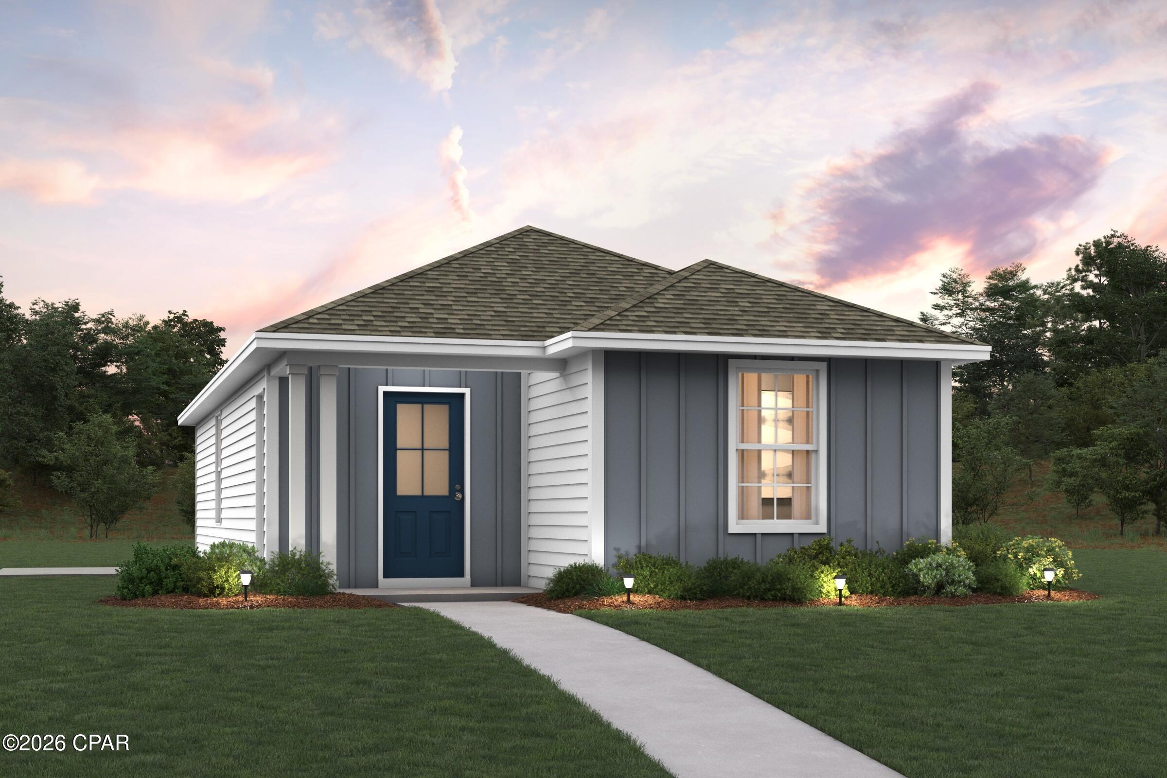 Welcome home to this NEW Single-Story Home in the Sunny Hills Classic Community! The desirable Carolina Plan boasts an open design encompassing the Living and Kitchen spaces. The Kitchen features gorgeous cabinets, quartz countertops, and Stainless-Steel Appliances (including Range with a Microwave hood and Dishwasher). The primary suite has a private bath and a walk-in closet. This Home also includes 1 more bedroom and a secondary bathroom. Energy-efficient Low-E insulated dual-pane vinyl windows and a one-year limited warranty ensure comfort and peace of mind.
Located just off Hwy. 77, 30 miles north of Panama City and 12 miles South of Interstate 10, Sunny Hills is the perfect place to call home! Sunny Hills is the largest platted subdivision in Northwest Florida and has nearly 4000 acres of green belts and natural preserves, multiple lakes with swimming and boat launch areas, and an 18 hole golf course.
