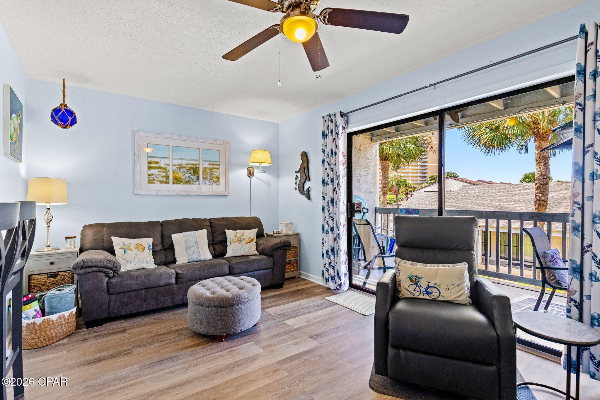 Your beach escape is waiting on the quiet West End of Panama City Beach. Steps from the beach, this beautifully furnished Endless Summer condo offers five-star reviews, repeat guests and advance bookings. Gorgeously renovated throughout with LVP flooring, granite surfaces, updated kitchen cabinetry, newer appliances and a refinished tub. Whether you're looking for a personal escape, second home or short-term rental, it's all here in one inviting package.