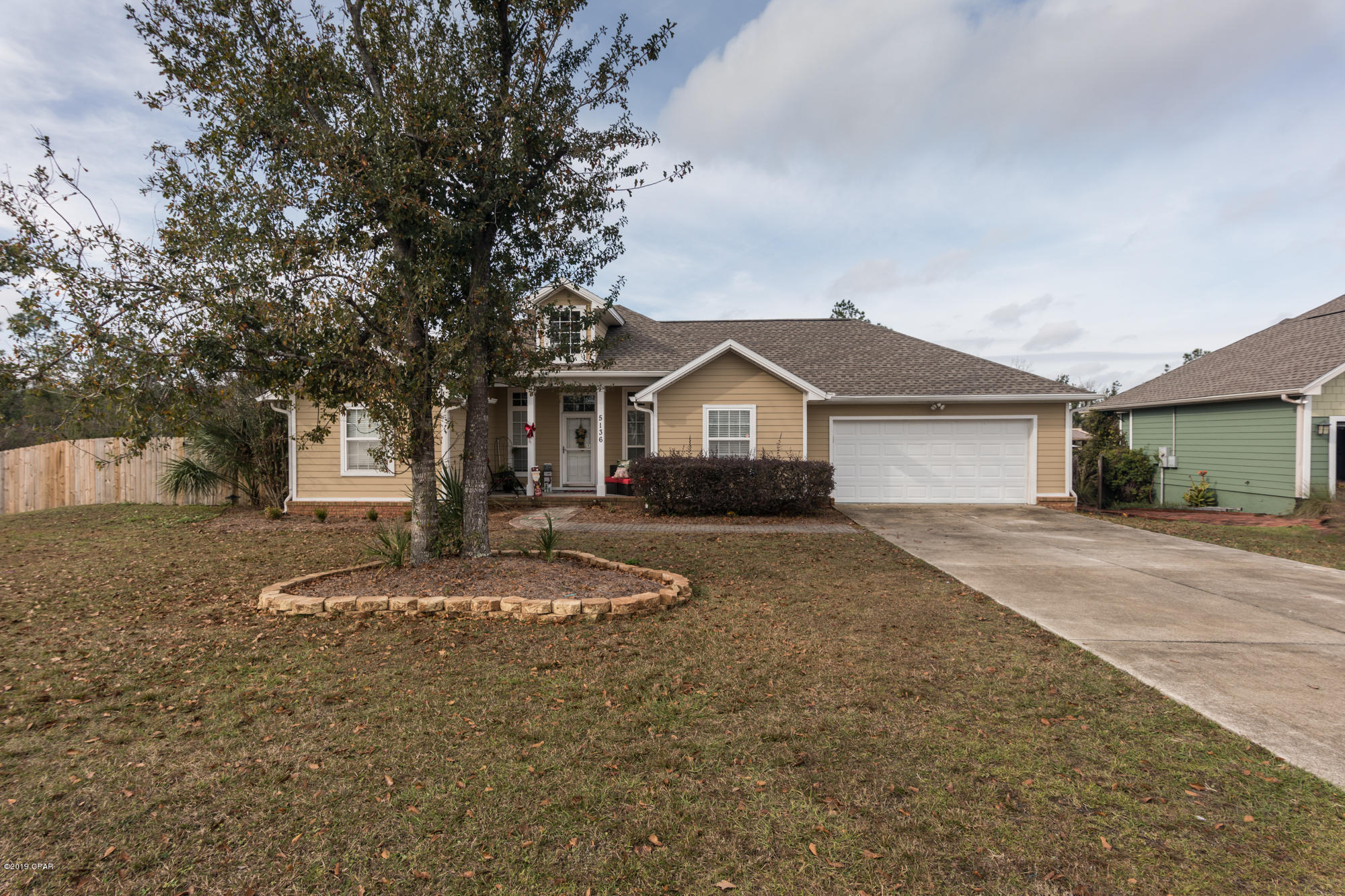 'CURRENTLY UNDER CONTRACT, SELLER ACCEPTING BACKUP OFFERS' Beautiful split bedroom home on a HUGE lot. Almost 3/4 of an acre. Ready for your horses, chickens, and or pigs. Plenty of room for a barn or out building. There is a large parking pad for a motor home or boat behind the beautiful privacy fence. Stainless appliances, Corain counter tops, tray ceilings, large covered back patio.The home has a formal dining room, eat in kitchen and a full size laundry room.New in roof 2019.  Close to Tyndall Air Force Base and the Navy Base.